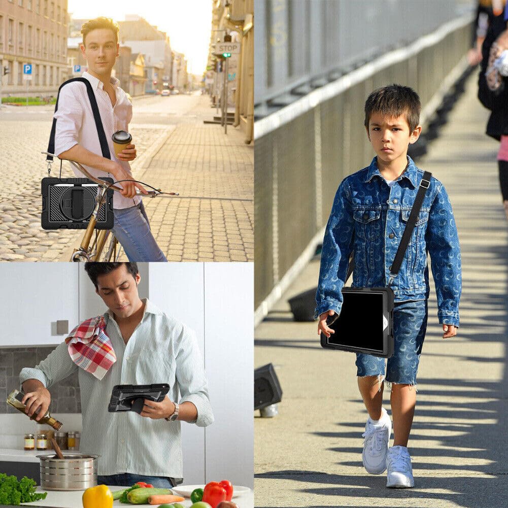 etui na iPada 5. generacji 9,7 cala 2017 (kolor: fioletowy/miętowy) pełna obudowa twarda tylna twarda silikonowa osłona paska