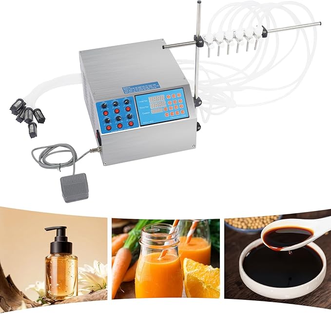 Liquid Filling Machine, Bottle Filler Machine with Foot Peda miniatura 7