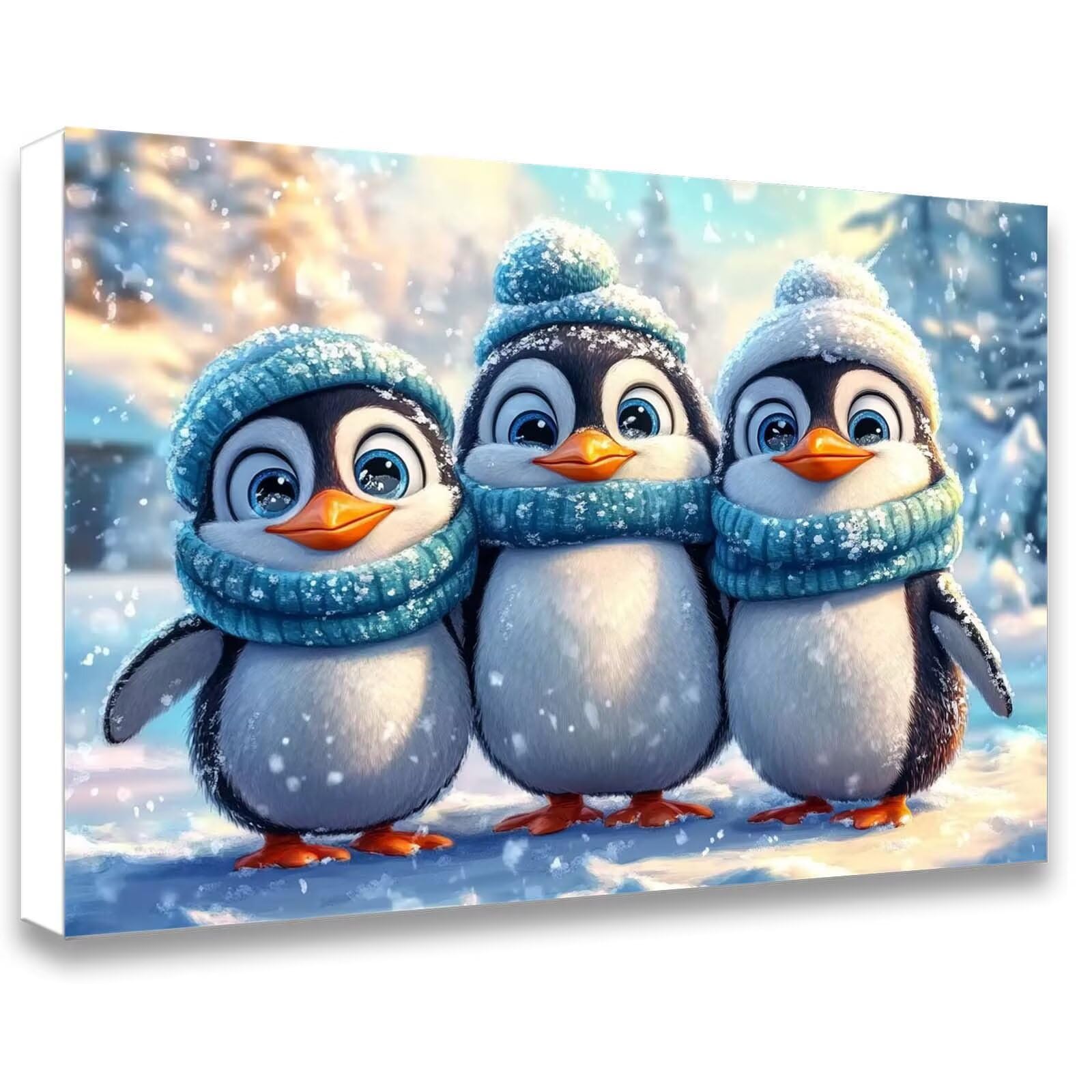 invierno Pintar por Numeros Adultos, Paint by Numbers Kits 60x80cm j0-553