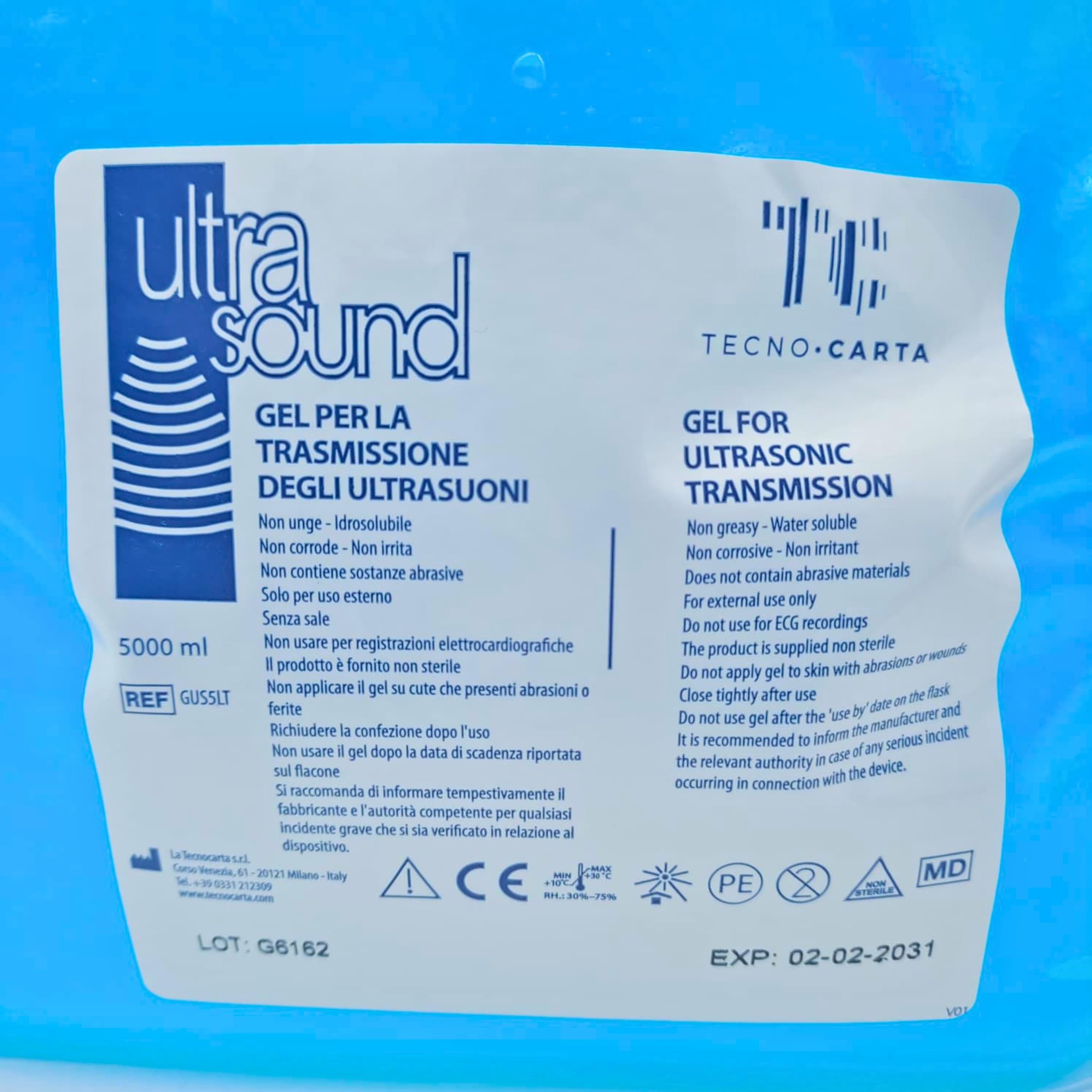 GUS5LT piersiówka z żelu ultradźwiękowego 5 l