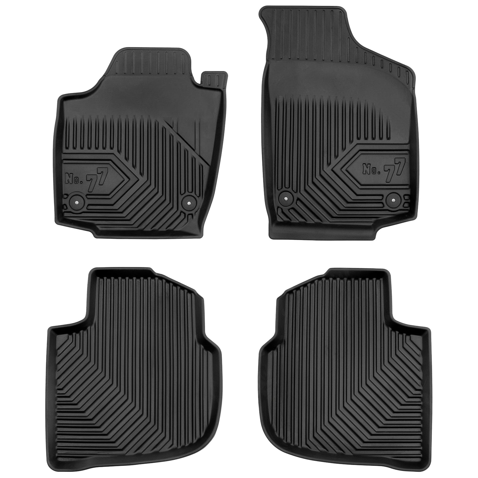 MOTOS Gummimatten Auto Fussmatte passend für Skoda Rapid 2012-2019 Verbessern Sie Ihren Reisekomfort mit Antirutschmatte Auto No.77- Allwetter fußmatten Auto, Schutz vor Verschmutzung