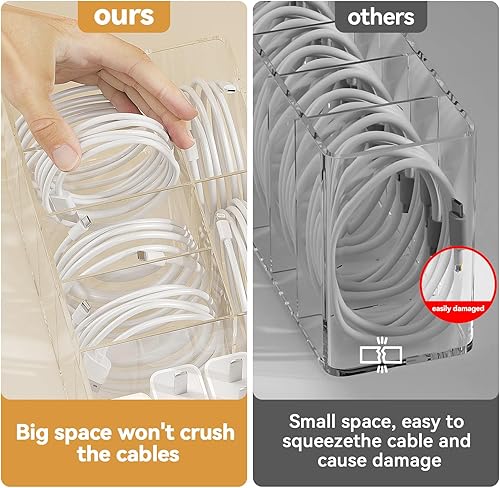 Miniatura 3 de Organizador de almacenamiento de cables de carga, fácil almacenamiento sin lazos, organizador de cables de carga, cajas de organización de cables, 1