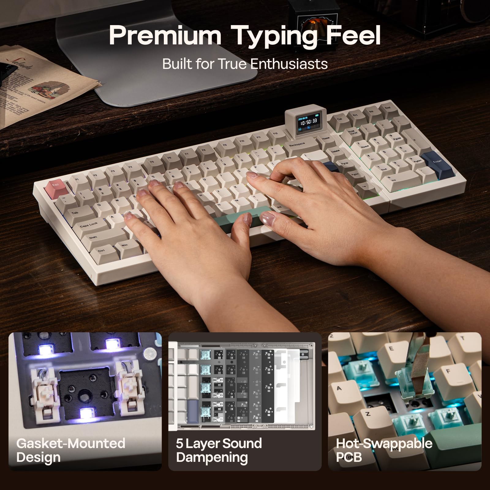 Amazon.com: EPOMAKER RT98 Creative Modular Retro Gaming Keyboard w