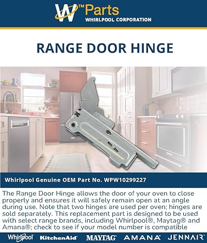 Miniatura 3 de Whirlpool WPW10299227 Bisagra para puerta de rango, multi