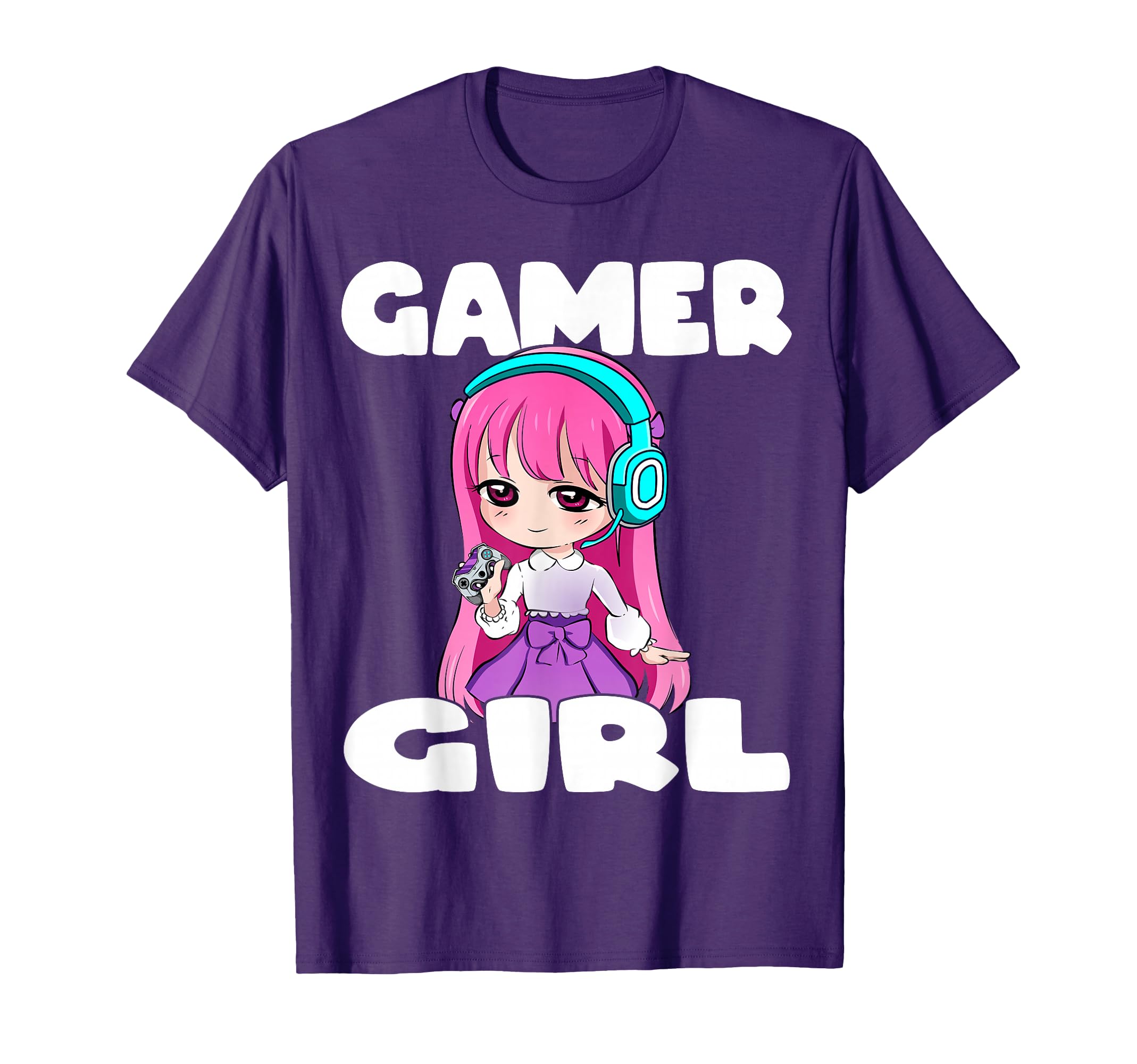 Gamer Girl Anime and Gaming Chibi Graphic Video Games T-Shirt
