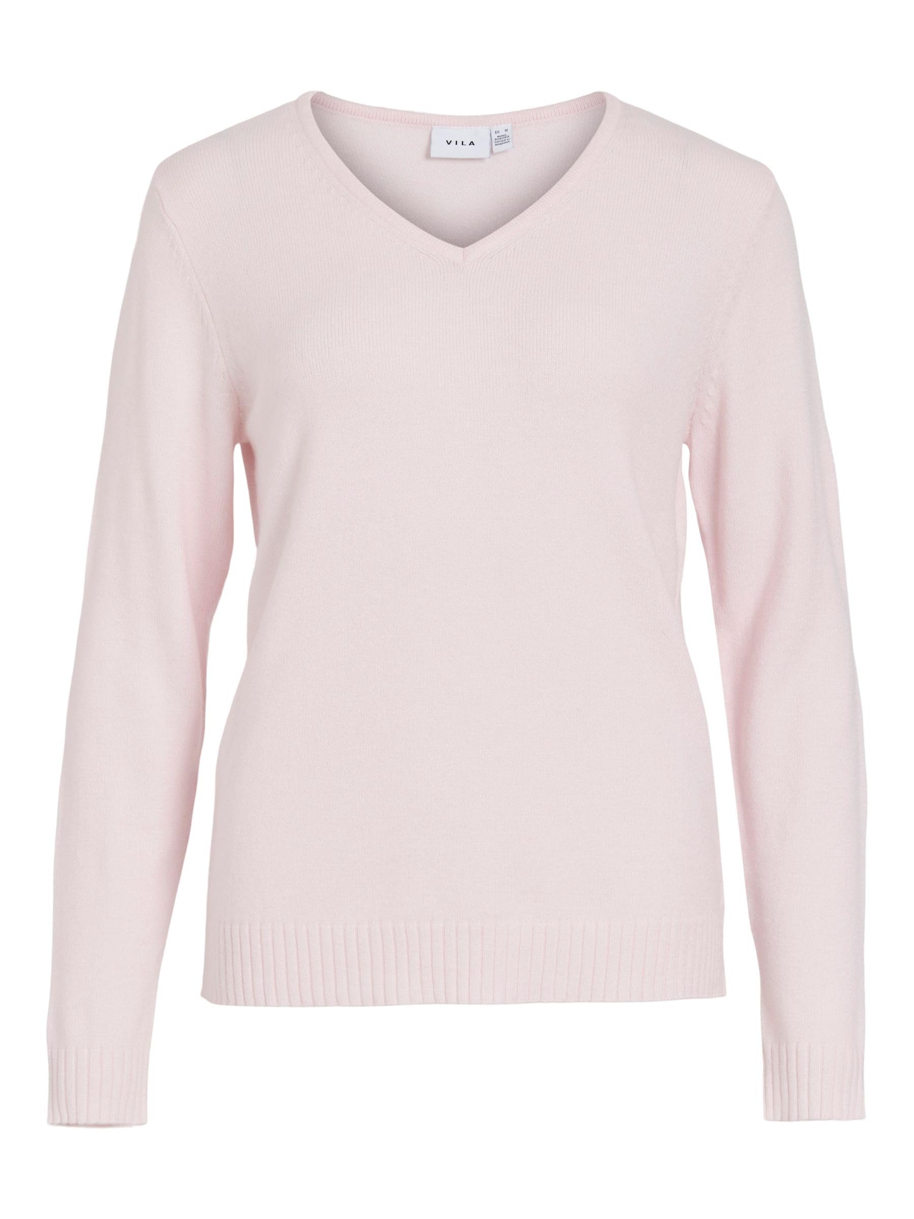 Vila Women's Cherry Blossom Viril V-Neck L/S Knit Top - Noos, M