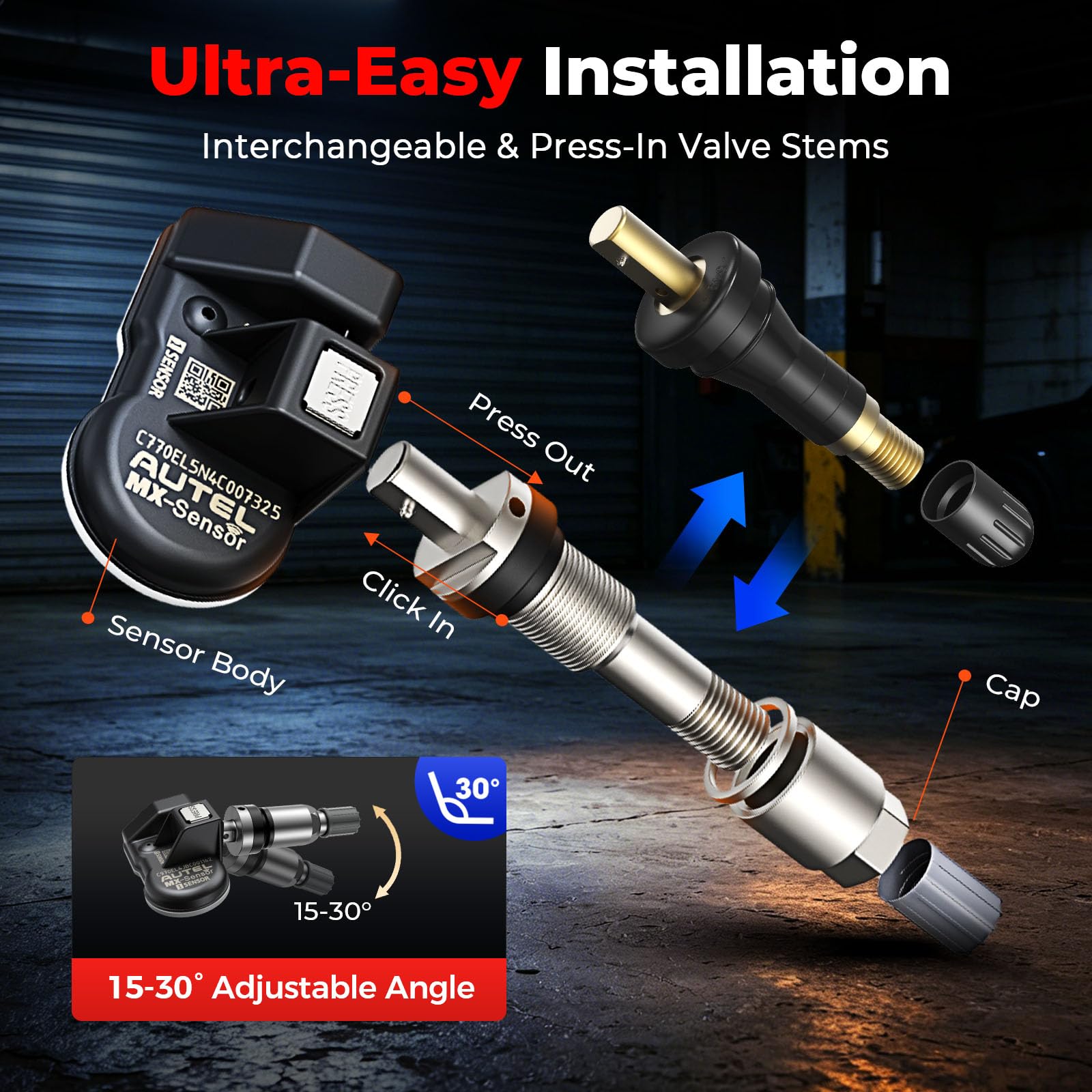 Amazon.com: Autel Juego de 4 sensores TPMS, sensor MX, sensor de