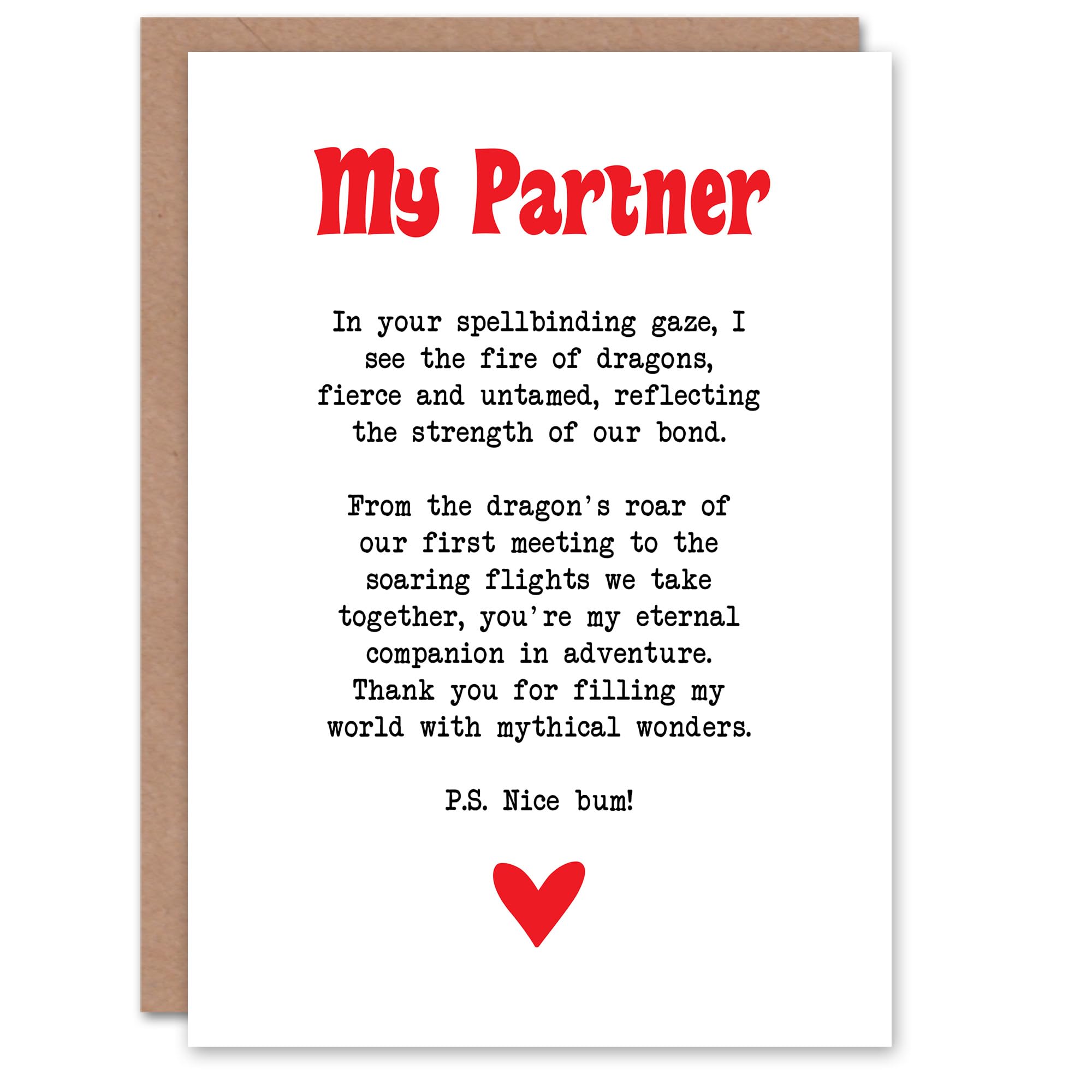 Artery8 Greeting Card Love Poem Role Play Game Nerd Partner Romantic Blank For Him Or Her Art Anniversary Card