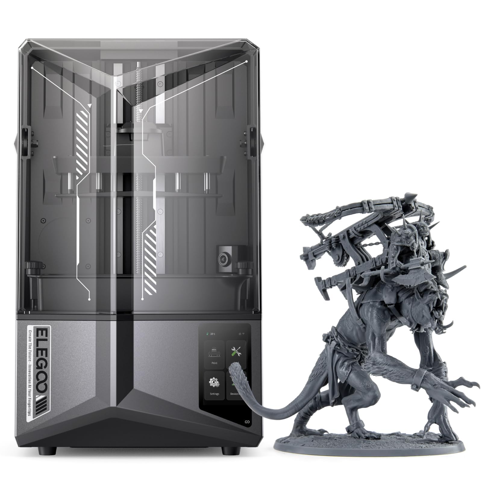 ELEGOO Saturn 4 Ultra Stampante 3D, Stampante in Resina Intelligente con Stampa Rapida, Monitoraggio AI, Telecomando, Grandi Dimensioni di Stampa 218.88x122.88x220 mm³
