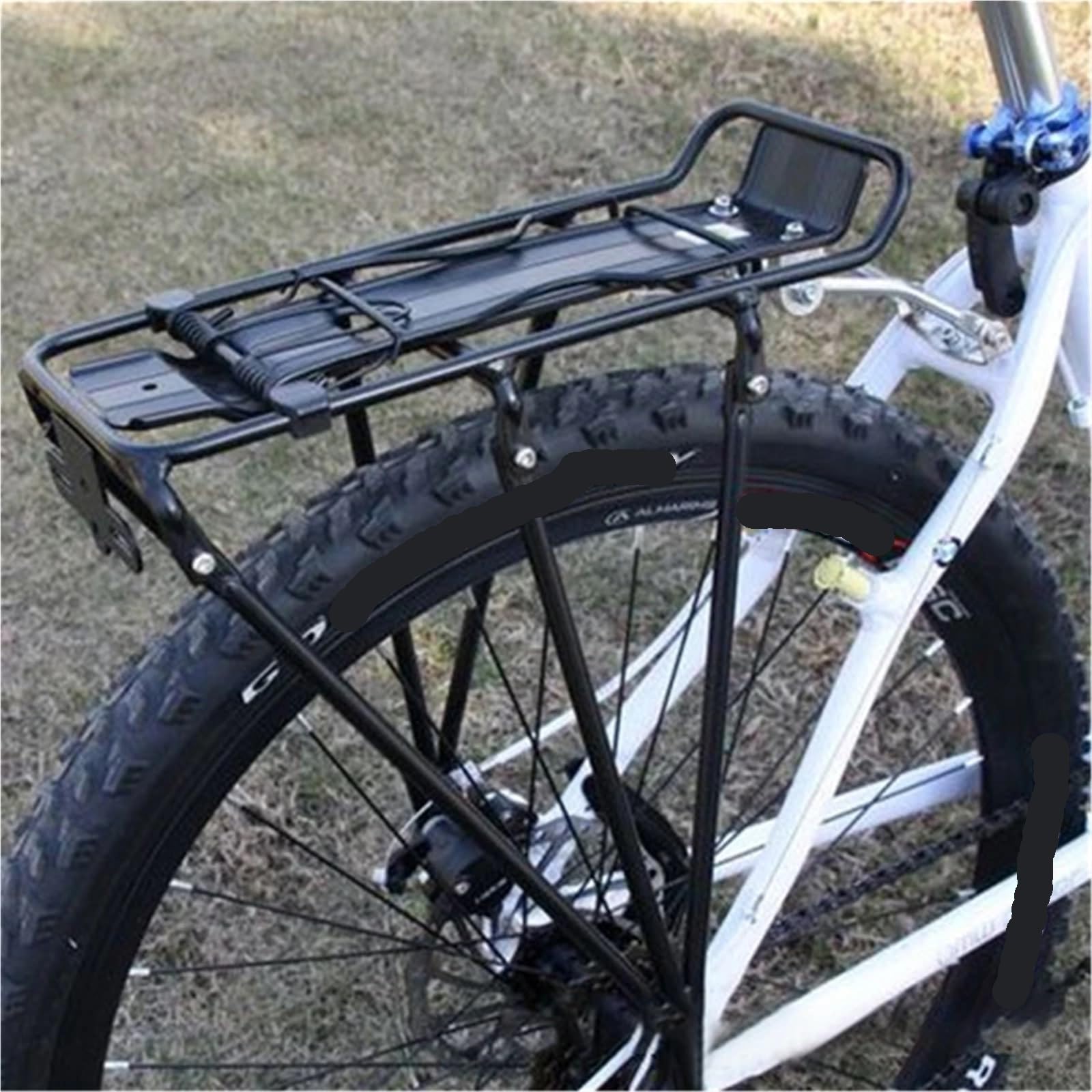 Portaequipajes Trasero para Bicicleta, Estante Trasero for Bicicleta MTB de aleación de Aluminio Negro 35x14cm 65kg for 24-28 Pulgadas