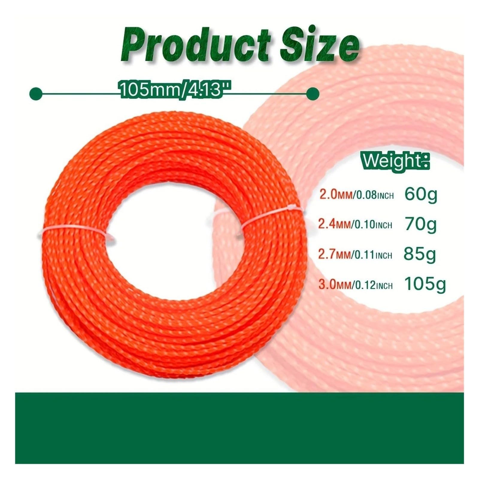 Cuerda for cortacésped, Hilo for cortacésped(Spiral 2.7mm 15m,N)