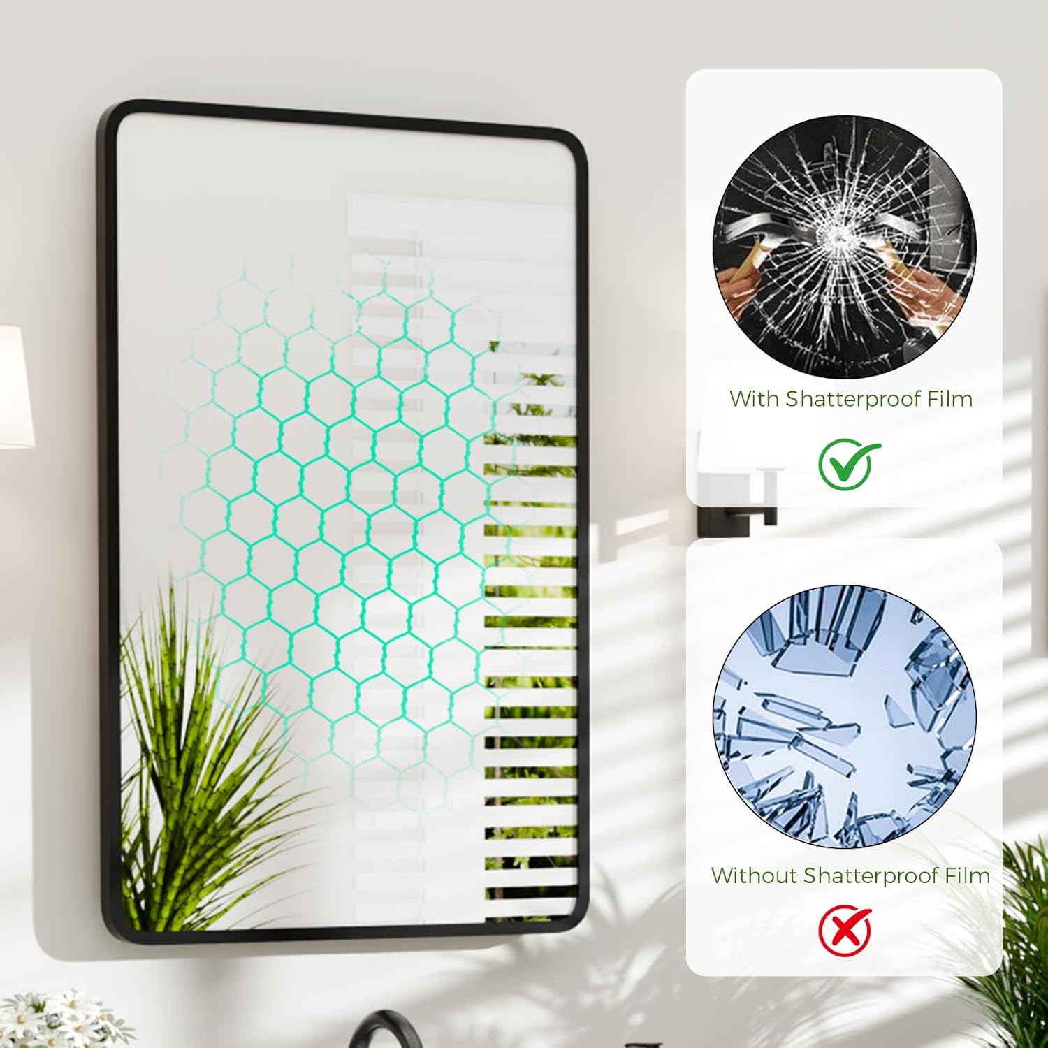 Recessed Medicine Cabinet with Mirror 18x26 inch, Mirrored Medicine Cabinets for Bathroom, Black Bathroom Mirror with Storage, Metal Medicine Cabinet with Mirror, 2 Adjustable Metal Shelves