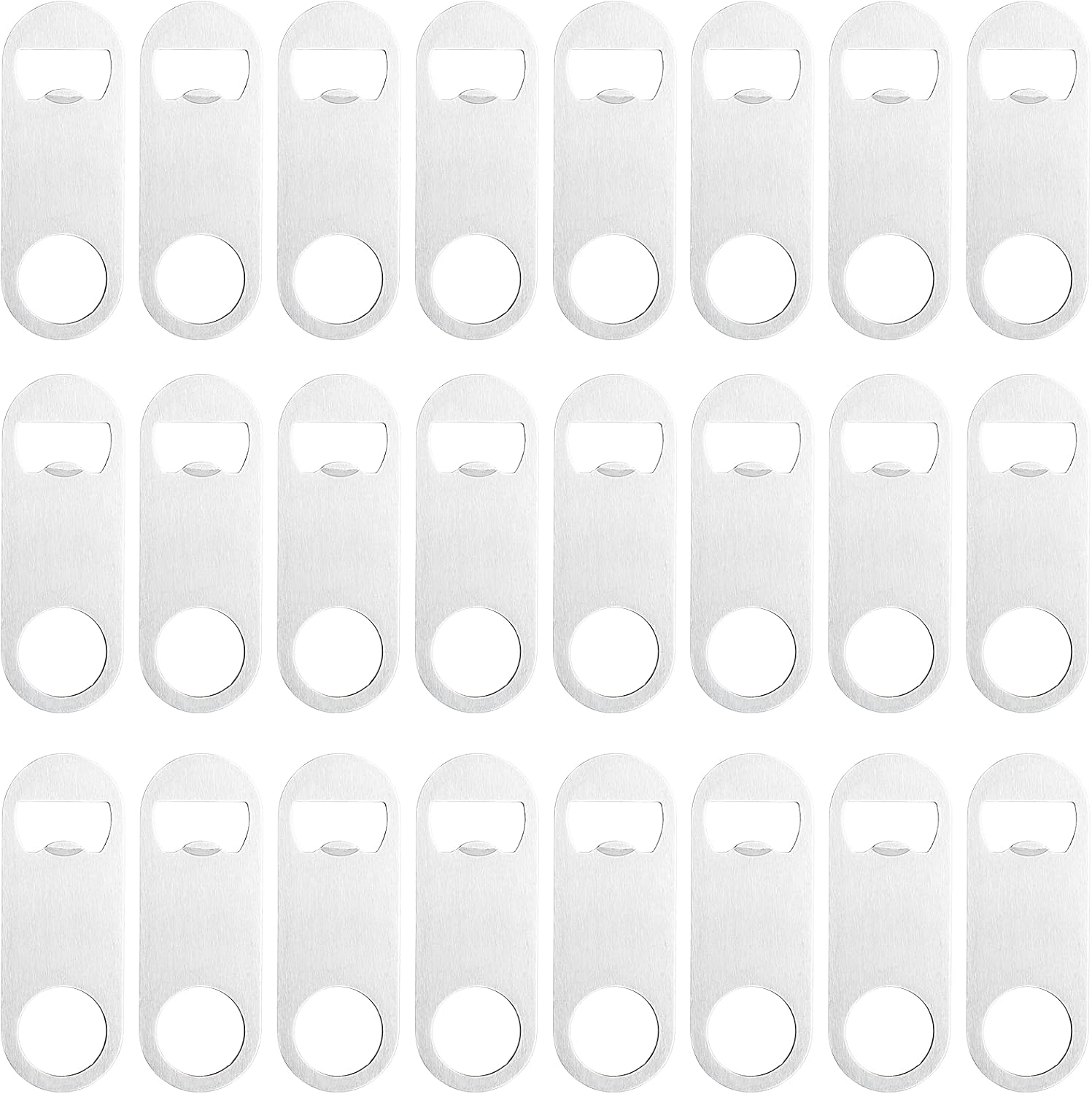ZCYSRLQIN 24 Pcs Flat Bottle Opener 3.5 x 1.18 inches