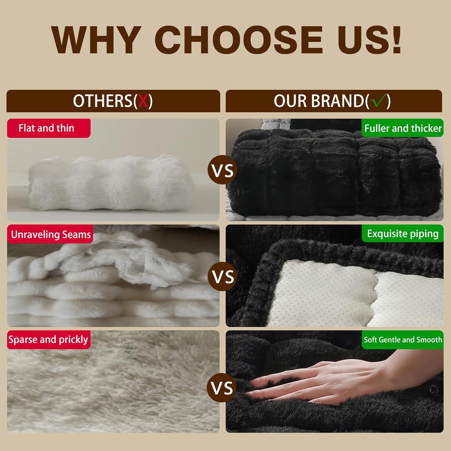 Couch Cover for Pets Plush, Non Slip Cozy Sofa Cover Pet Friendly, Soft Thick Fuzzy Sofa Slipcovers for 3 Cushions Washable Couch Sofa Funiture Protector(Black,27.6'' x 63'')