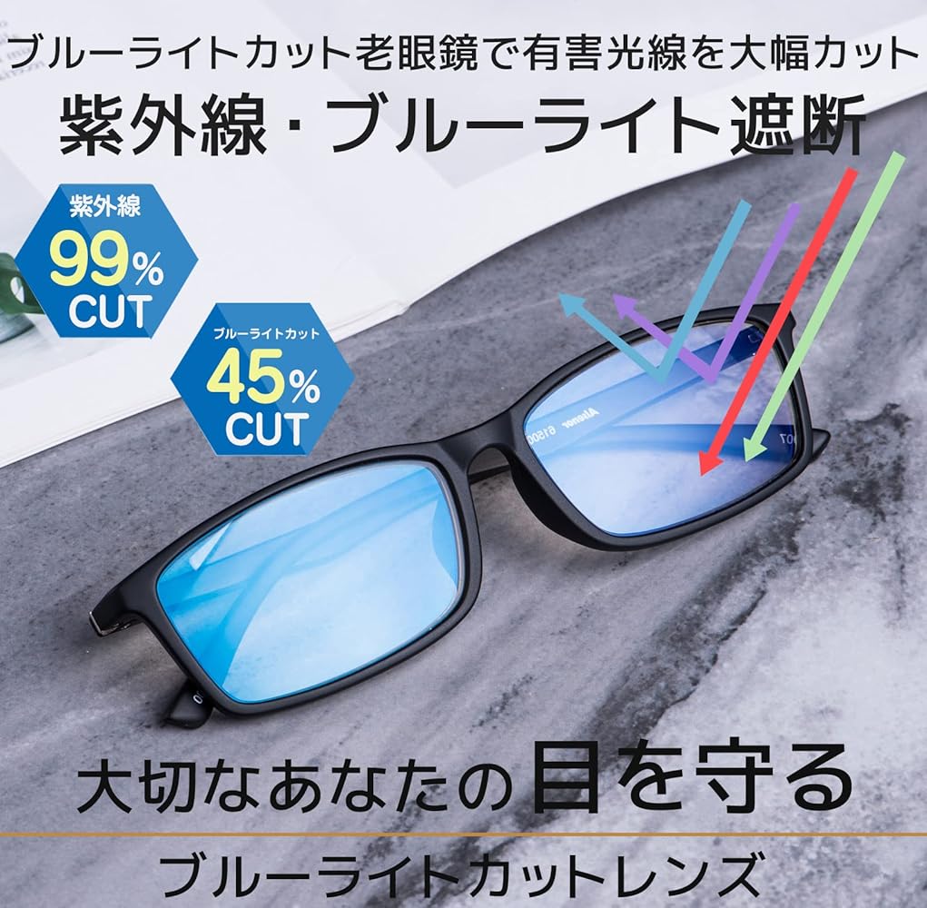 Amazon.co.jp: [C.AMOUR] 老眼鏡 メンズ レディース おしゃれ