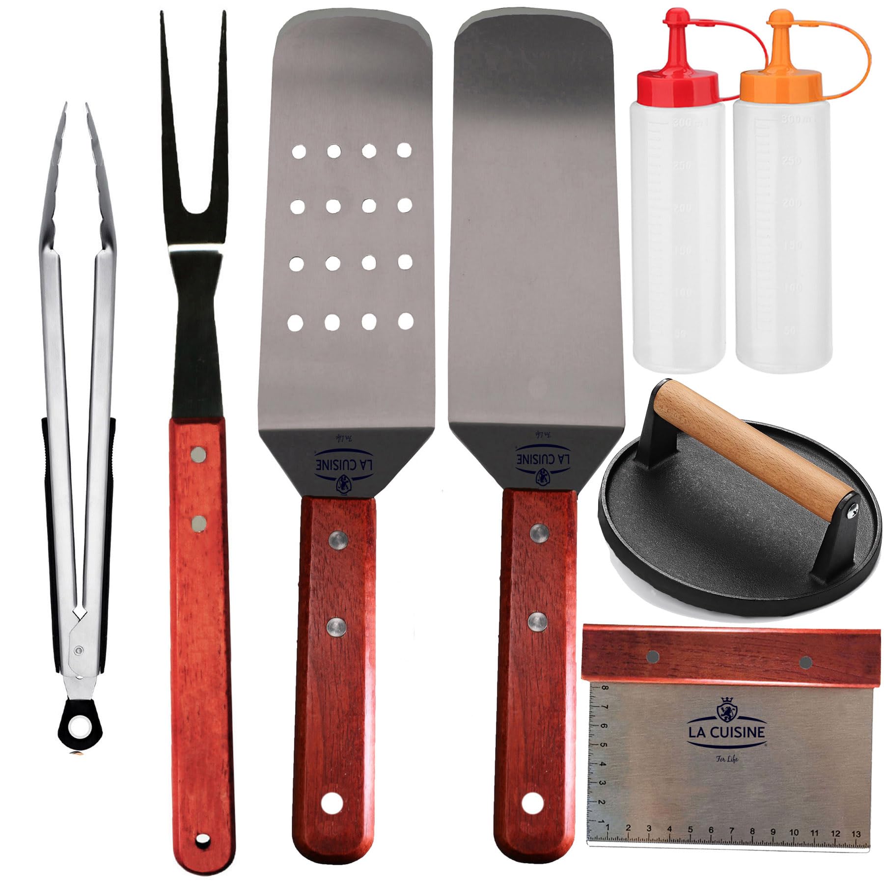Amazon.com : La Cuisine 8 PCs Flat-Top Griddle BBQ
