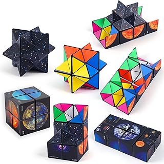 Star Cube Magic Cube, 2 in 1 Infinity Cube Decompression Puzzle 3D Cube Fidget Toy Birthday Christmas Children's Day Gifts...