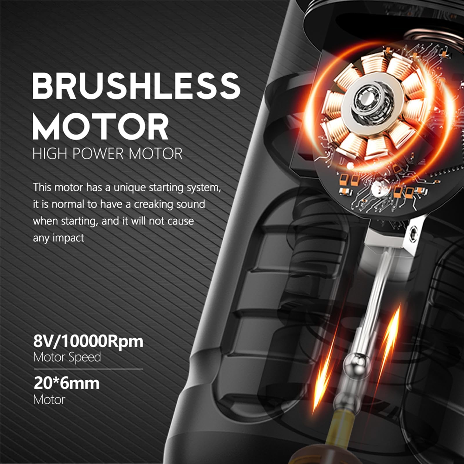 Ambition Zetton Maquina de Tatuar Rotativa Inalámbrica con Barra Directa, Carrera 4.0mm y Batería 2400mAh con Pantalla Táctil Color para Profesionales