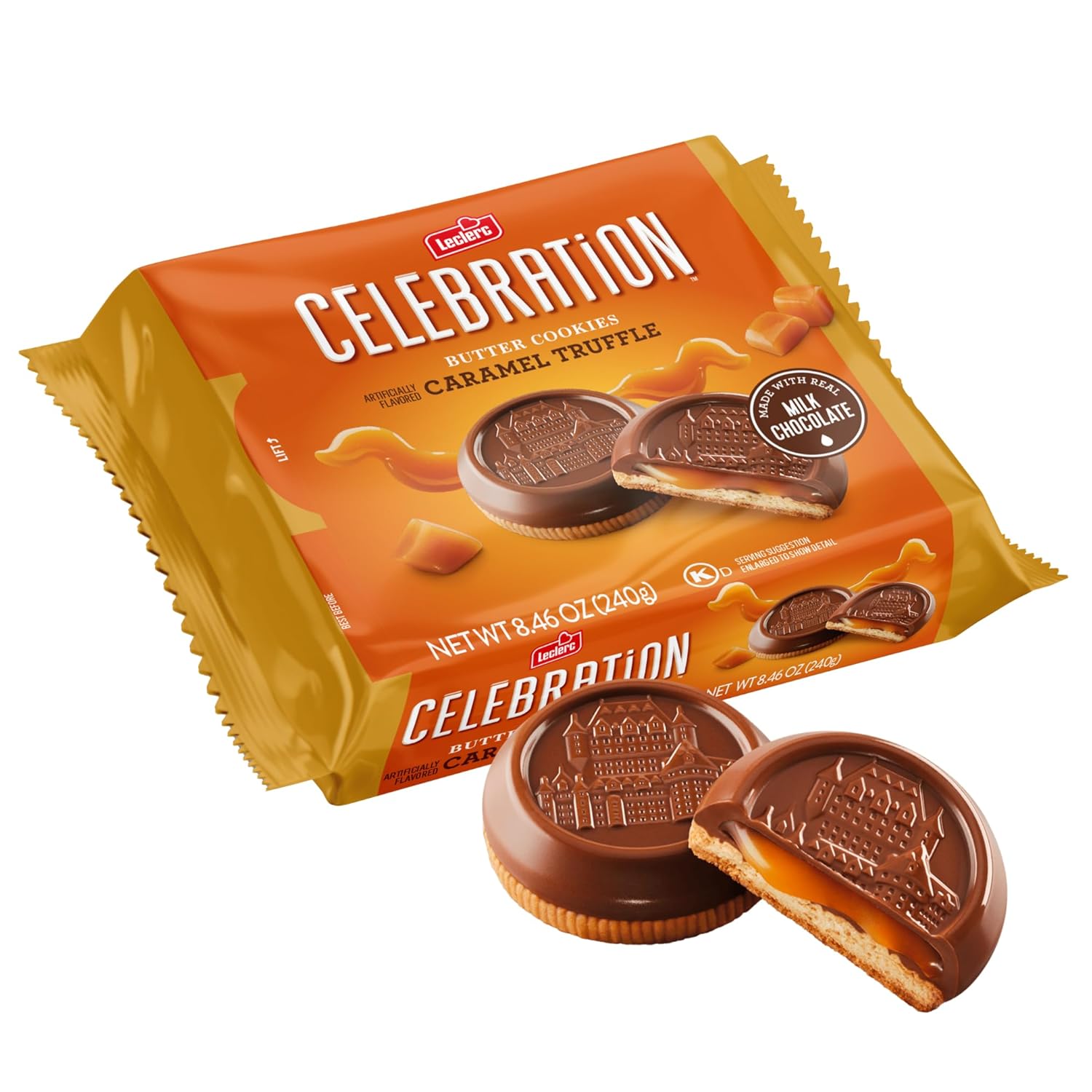 Leclerc Celebration Assorted Cookies - Milk Chocolate, Caramel Truffle, and Dark Chocolate, A Canadian Classic, Variety 3 Pack