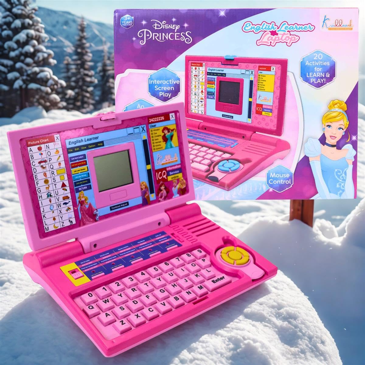 Disney Princess Interactive English Learning Laptop for Toddlers - 20 Educational Activities, Letters, Numbers & Games - Early Development Educational Toy |Birthday Gift for Kids 3+ Years-image-38