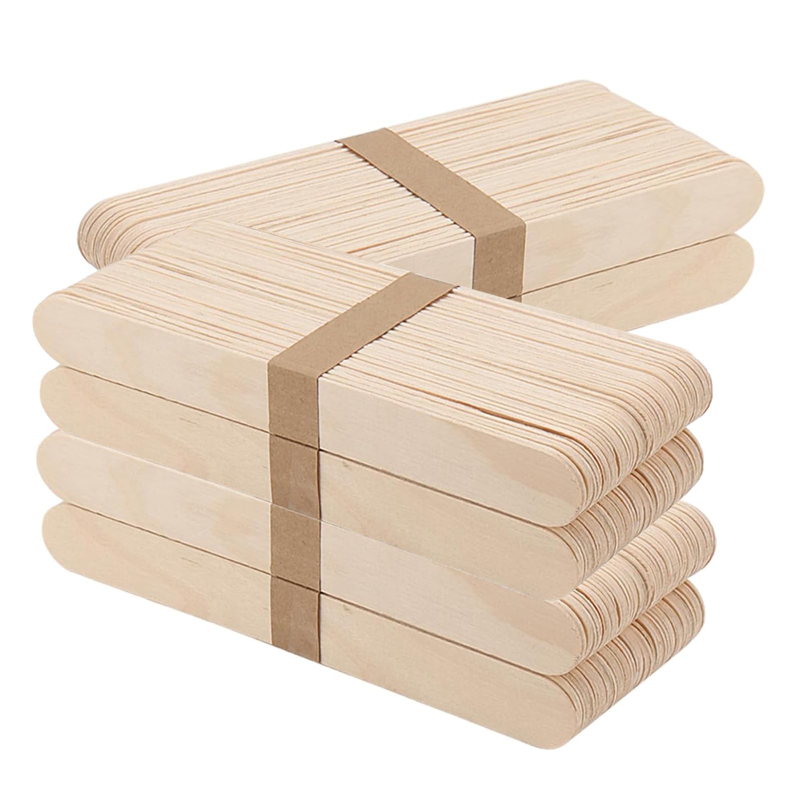 400 Espátulas de Madera para Manualidades, Palos de Madera para Manualidades, 200 x 25 x 1,6 mm