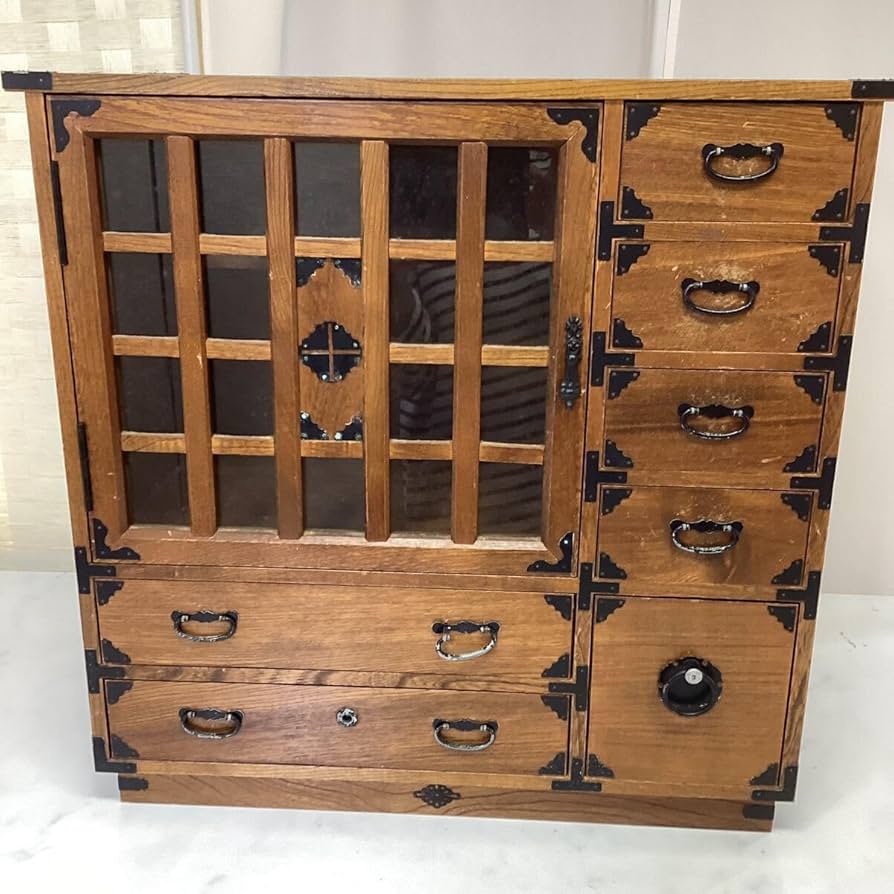 時代箪笥 民藝箪笥 和箪笥 古家具 小箪笥 小棚 小引き出し 木製 箪笥 U58 Amazon.co.jp: 時代箪笥民藝箪笥和箪笥古家具小箪笥小棚小