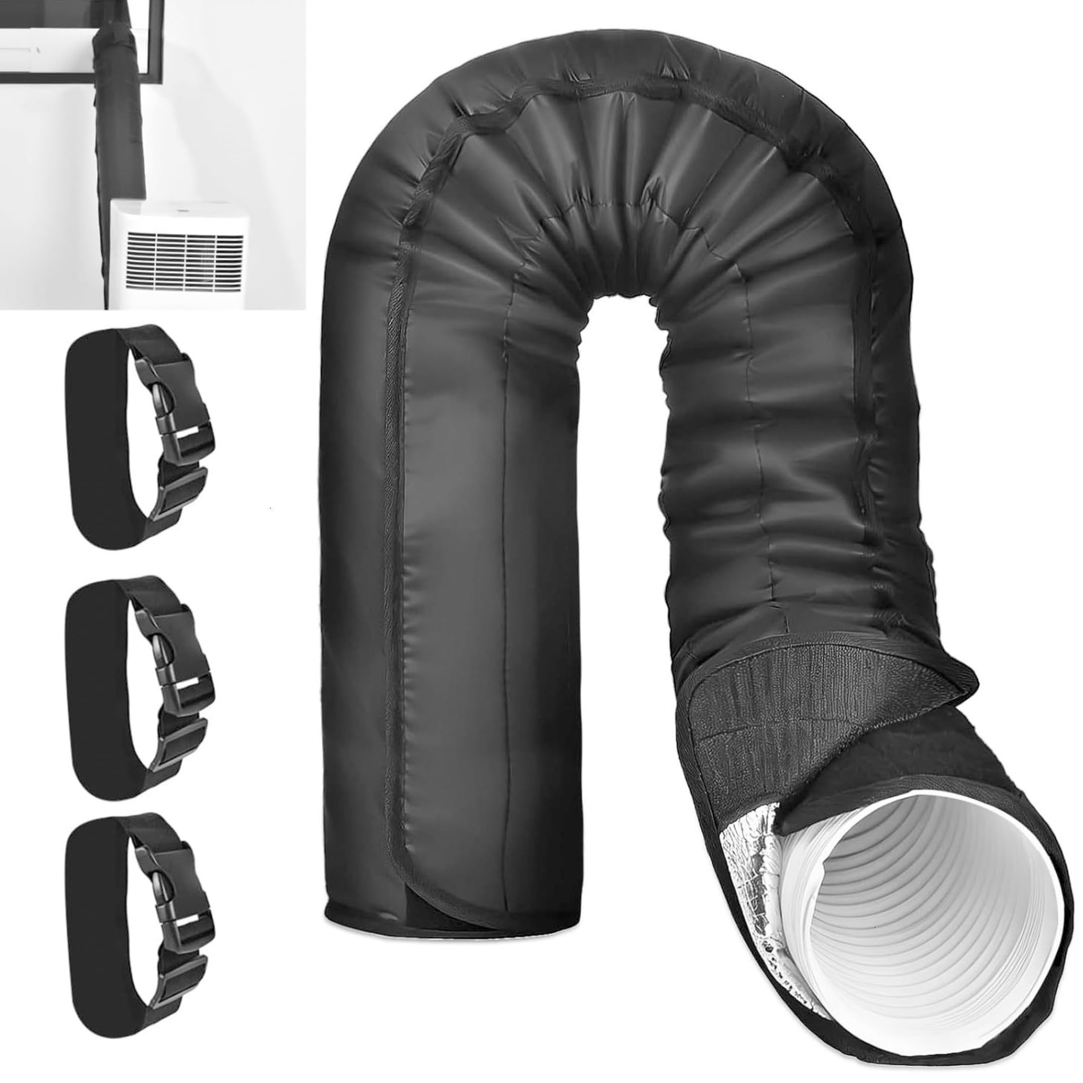 Funda para manguera de aire acondicionado que evita el calor en casa con su diseño aislante
