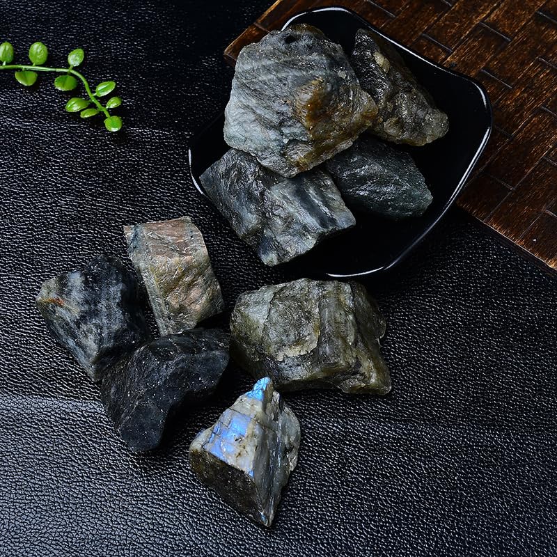 Naturalny kryształ surowy kamień naturalny labradoryt kryształ surowy rozbity kamień rozbity kamień kamień aromatyczny kryształy do domowego biura ozdoby do cięcia, przewracania się, kryształu Reiki