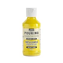 Pebeo Pouring Experiences 524611, Pittura Acrilica Premiscelata, 118 ml, Giallo