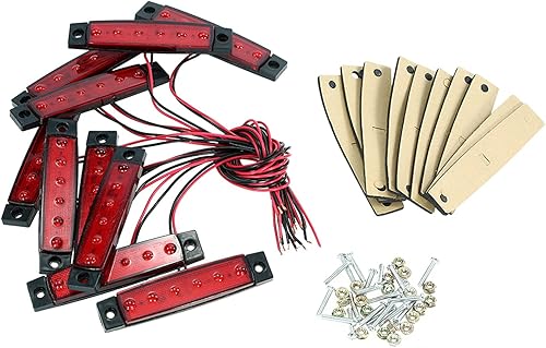 Miniatura 8 de KEING Paquete de 30 indicadores LED sellados de 3.8 pulgadas, impermeables, ámbarrojoblanco, 6 indicadores de marcador, lámparas de liquidación de