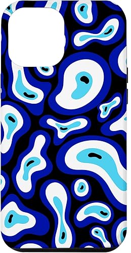 Miniatura 25 de Funda para iPhone 15 Pro Evil Eye Turkish Groovy Swirl Pattern Good Vibes