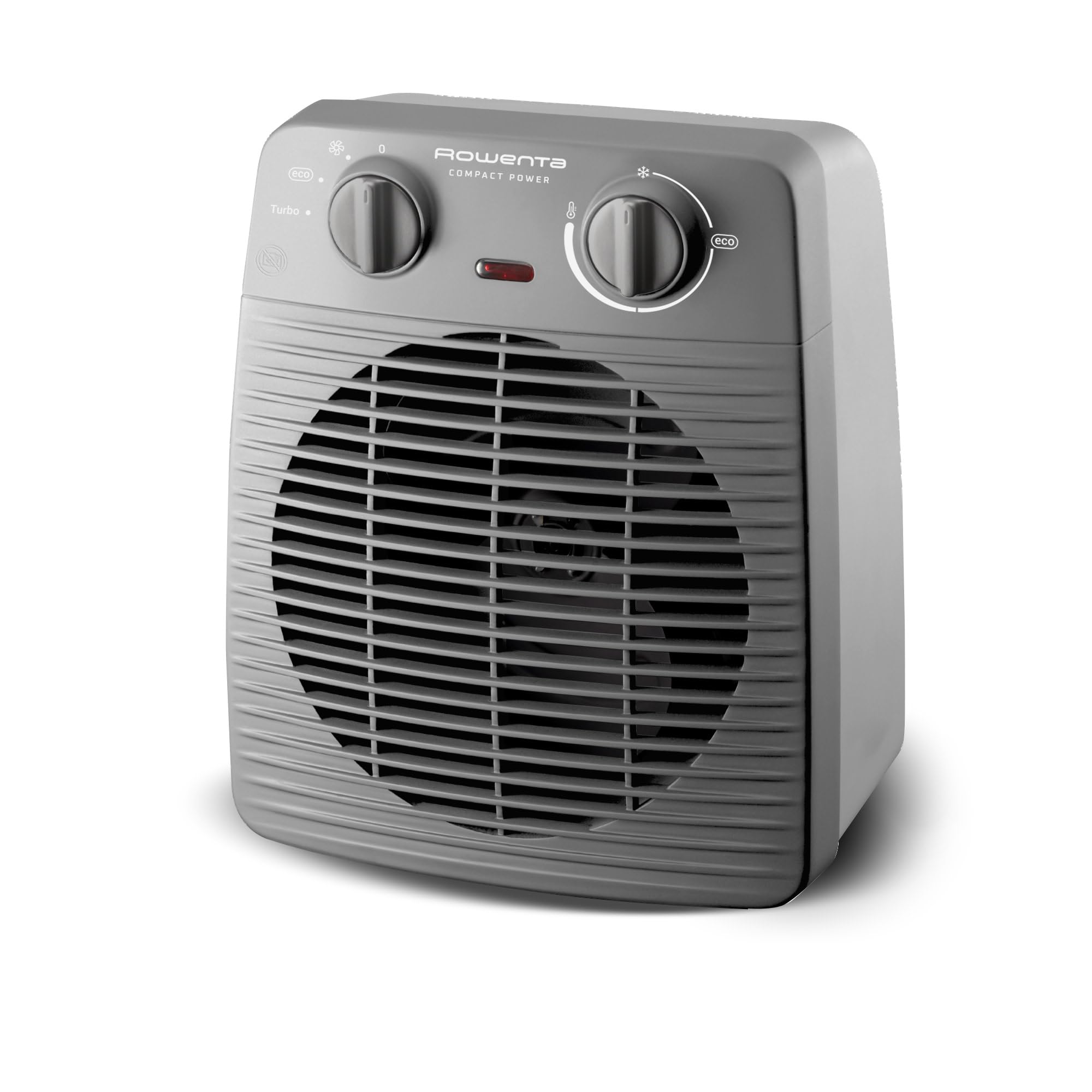 Rowenta Compact Power Radiateur soufflant chauffage d’appoint portable Jusqu’à 35 m² Mode Éco 1000 W/2000 W Thermostat mécanique Sécurité anti-surchauffe SO2212F0