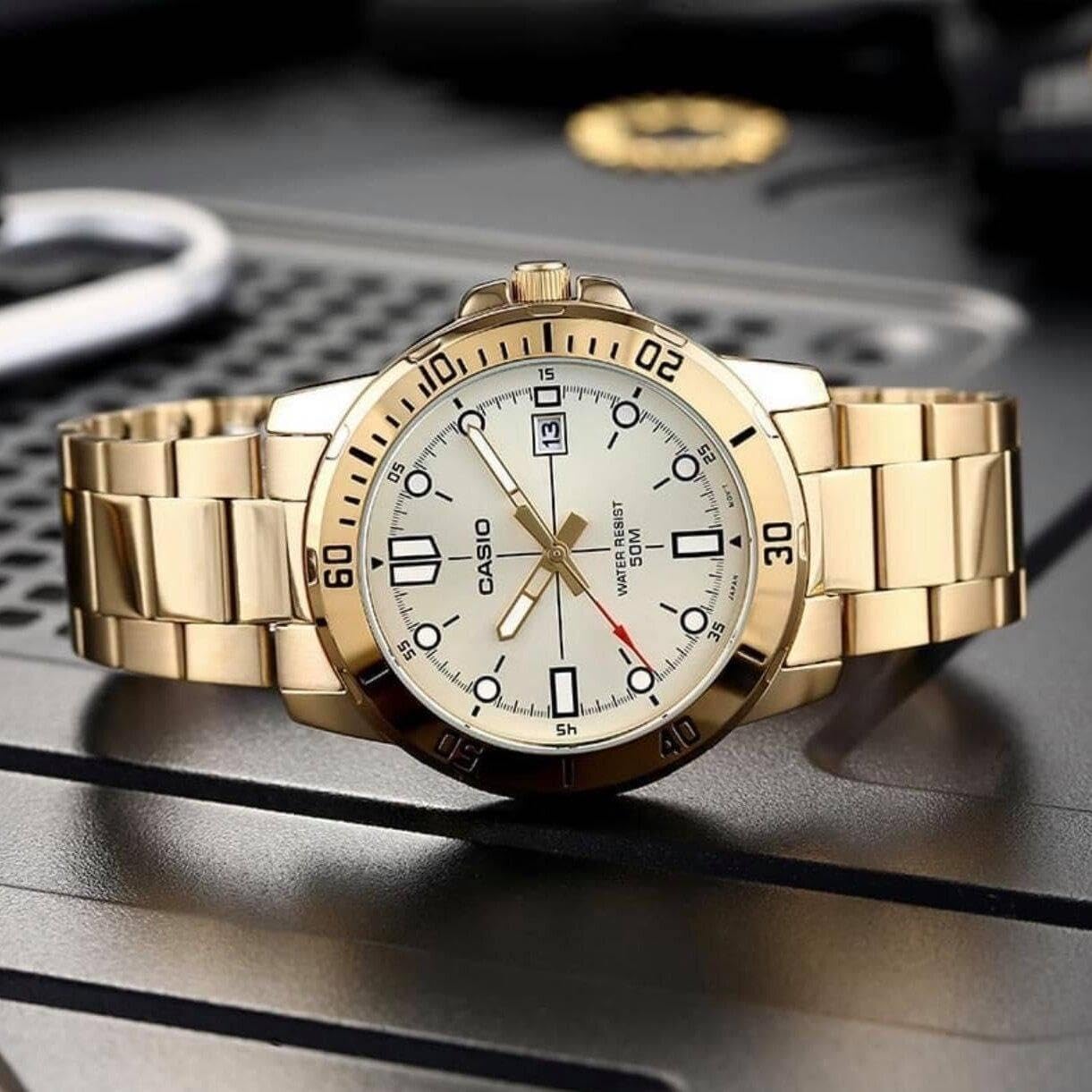 Casio MTP-VD01G-9EV Men's Enticer Gold Tone Philippines | Ubuy