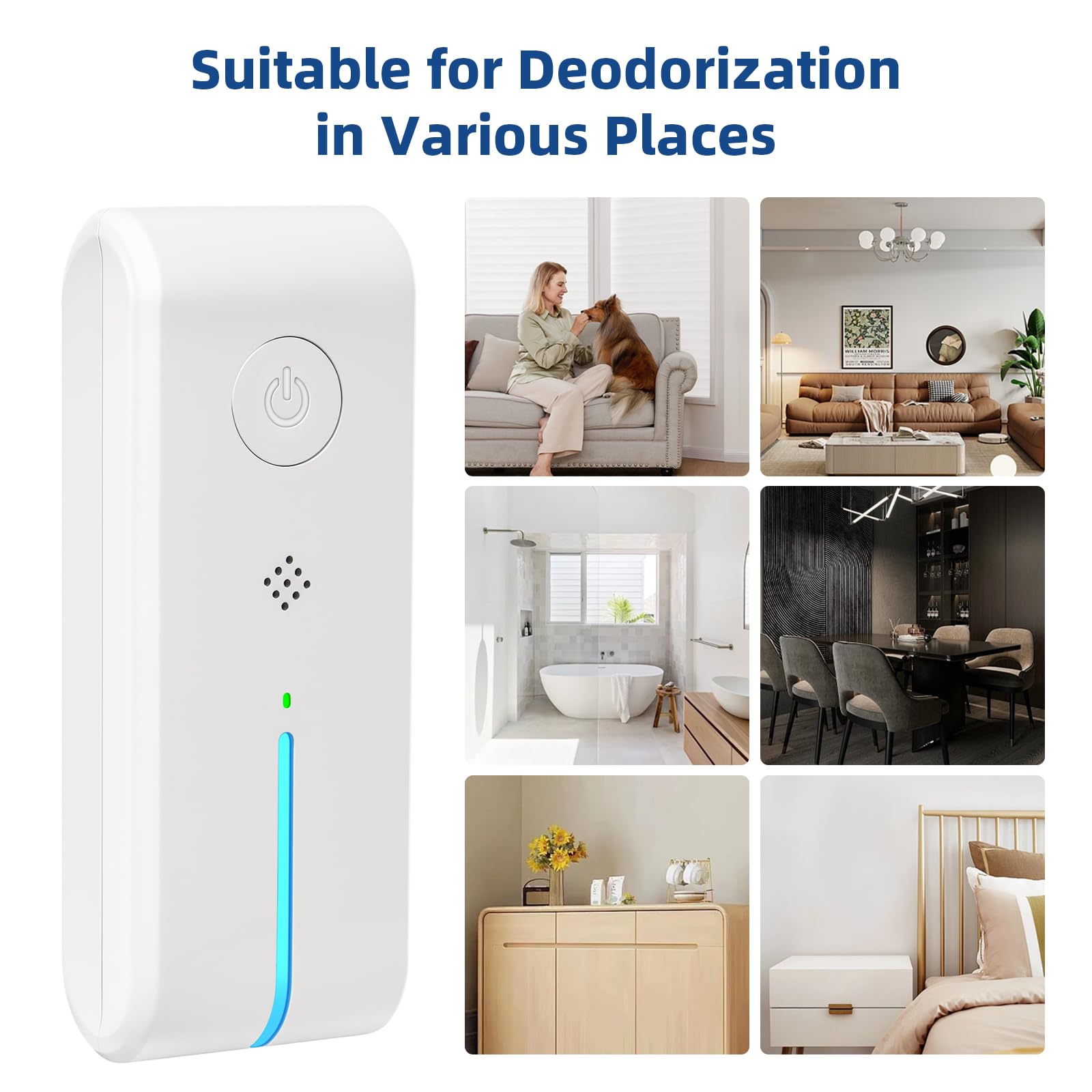 Confezione di 6 ionizzatori d'aria plug-in, ionizzatore d'aria per la casa, purificatore d'aria con luce notturna, ionizzatore d'aria mobile senza filtro, mini pulitore d'aria portatile per la casa