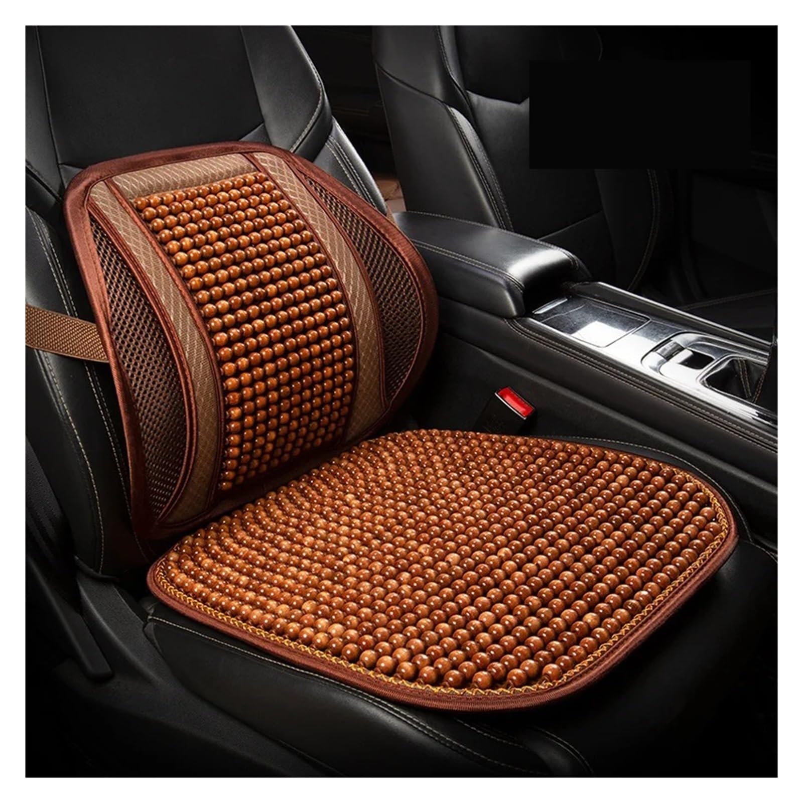 EDXNCVVM Car Chair Cushion Summer Cool Cushion Single Piece Of Wood Beads Summer Breathable Cushion Ventilation Cold Four Seasons Availabl(ROYAL BLUE)