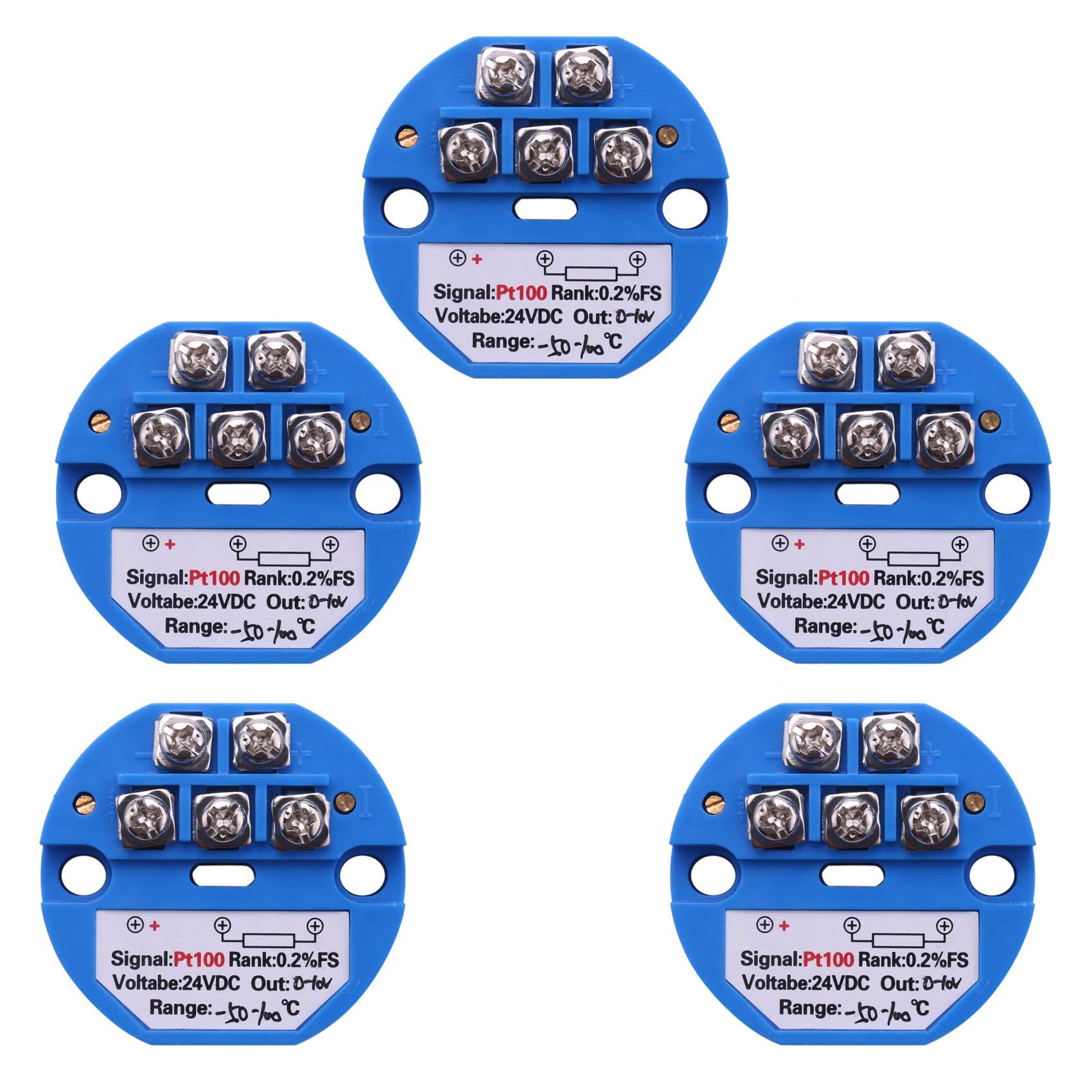 Transmetteur de temperature PT100 RTD convertisseur sonde -50-100 degre sortie analogique 0-10V