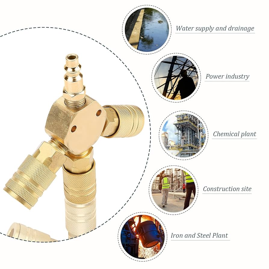 【ajouter flow】af l logo 3way MA-1 Pacify 3 Way Air Manifold Steel 1/4'' Universal Air Hose