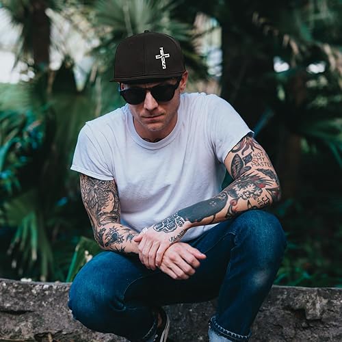 Miniatura 5 de Tijeyi Flat Bill Sombreros para hombres Snapback Skull Sombreros Negro Sombrero para Adolescentes Niños Gorras de Skateboard Sombreros Gorra de