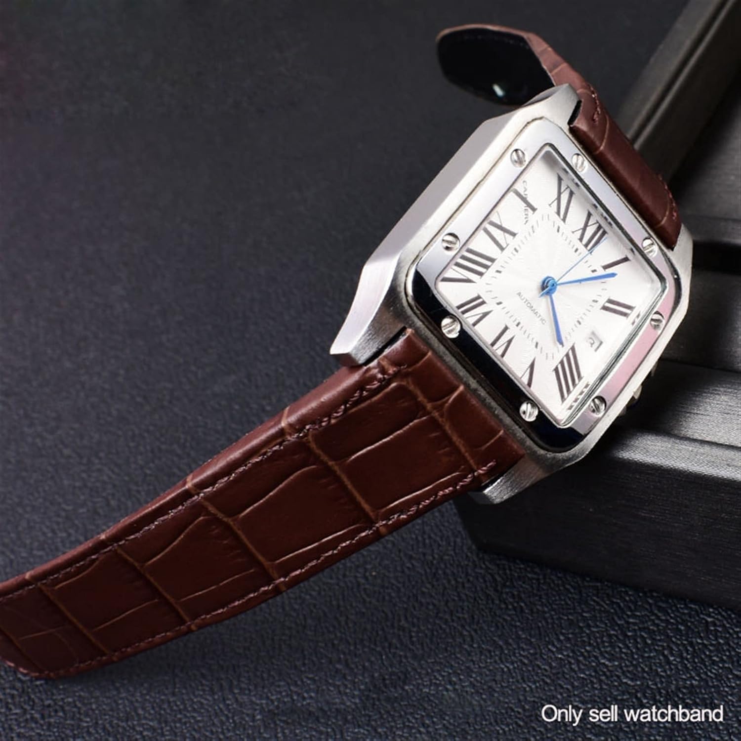 Correa de Reloj de Cuero Genuino para Santos Santos 100, Correa de Cuero para Hombres y Mujeres, 20mm 23mm