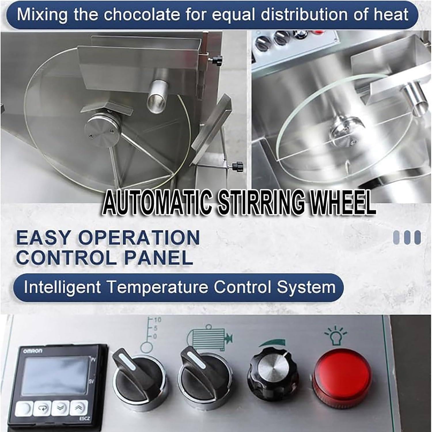 Olla para Calentar Chocolate de 800 W, MáQuina de Templado y Derretido de Chocolate con CalefaccióN EléCtrica, 5-10 Kg/H, para Derretir Chocolate, Caldera Aluminio para Dulces Chocolate