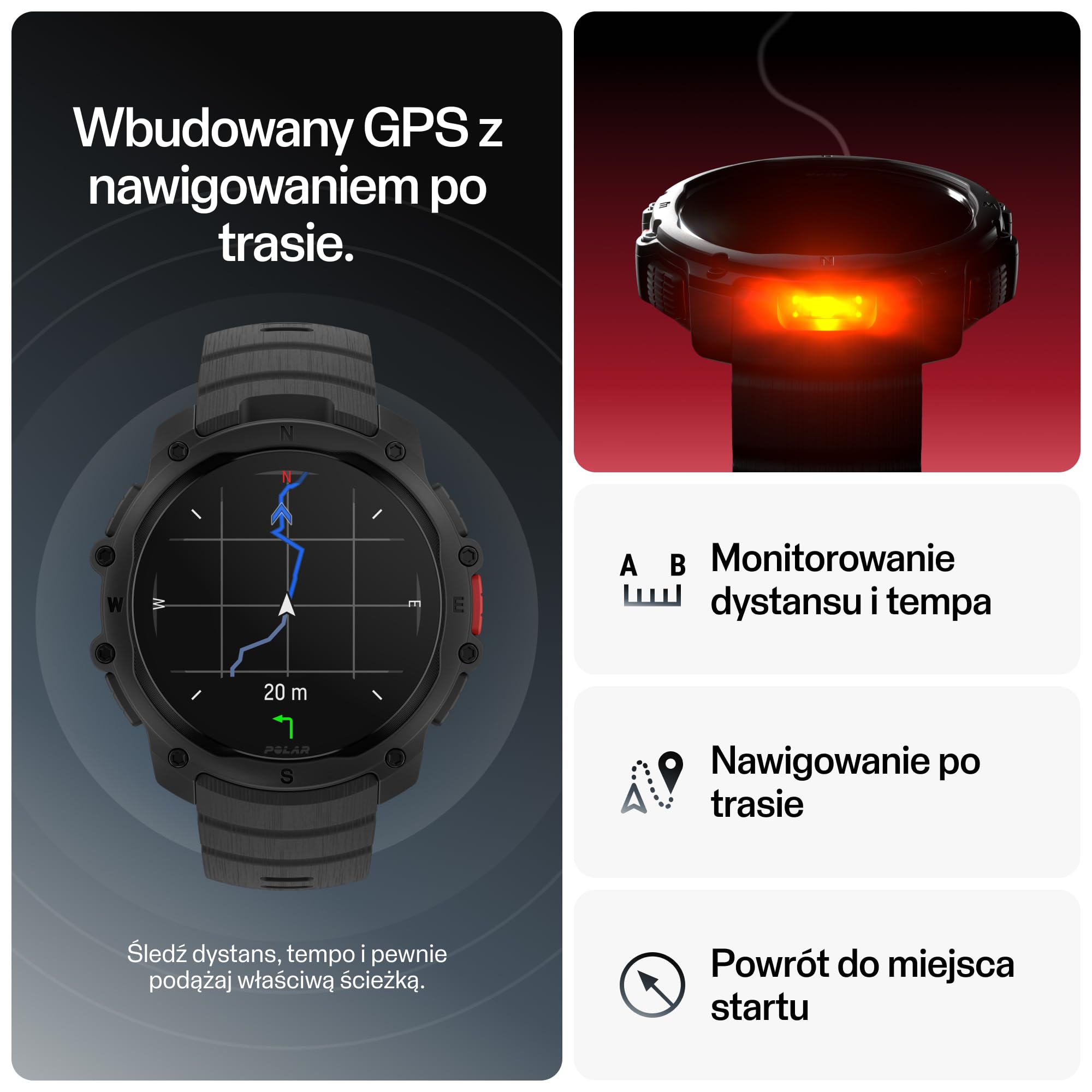 Polar Street X – Zegarek Sportowy GPS Meski i Damski – Pulsometr – Trening Hybrydowy – Wytrzymaly Zegarek Sportowy Running – 3 Lata Gwarancji Amazon Exclusive