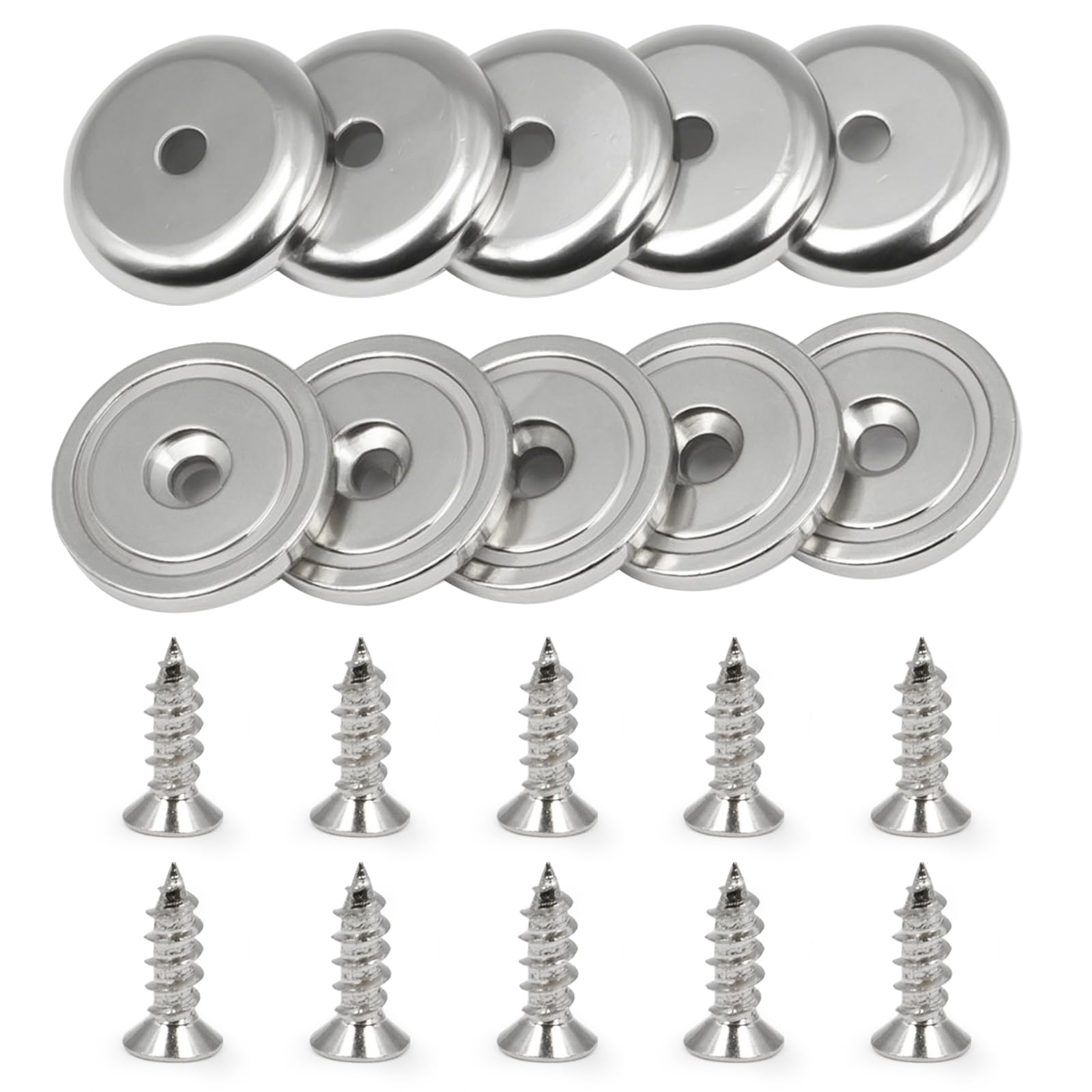 Round Base Rare Earth Neodymium Pot Magnets,for Industrial Purposes Heavy Duty,Size 0.63"*0.2" with Countersunk Hole,Easily Install for Tool Room,Garages Hanging — Amazon image 11