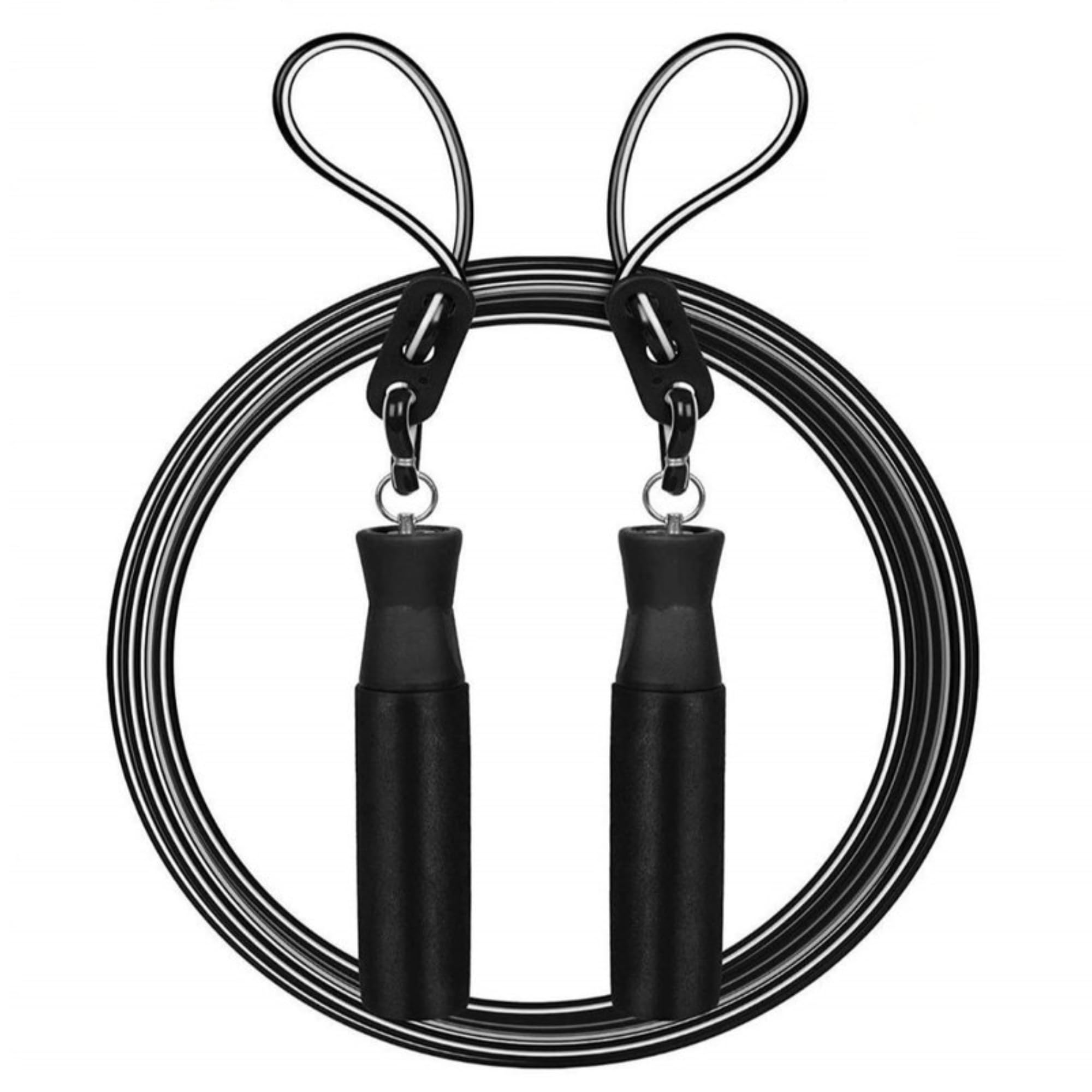 Heavy Jump Rope for Women, Weight Loss Training, Large Size | Adjustable Jump Rope for Men, Women & Kids - Exercise Rope for Gym Workout - Black-image-6