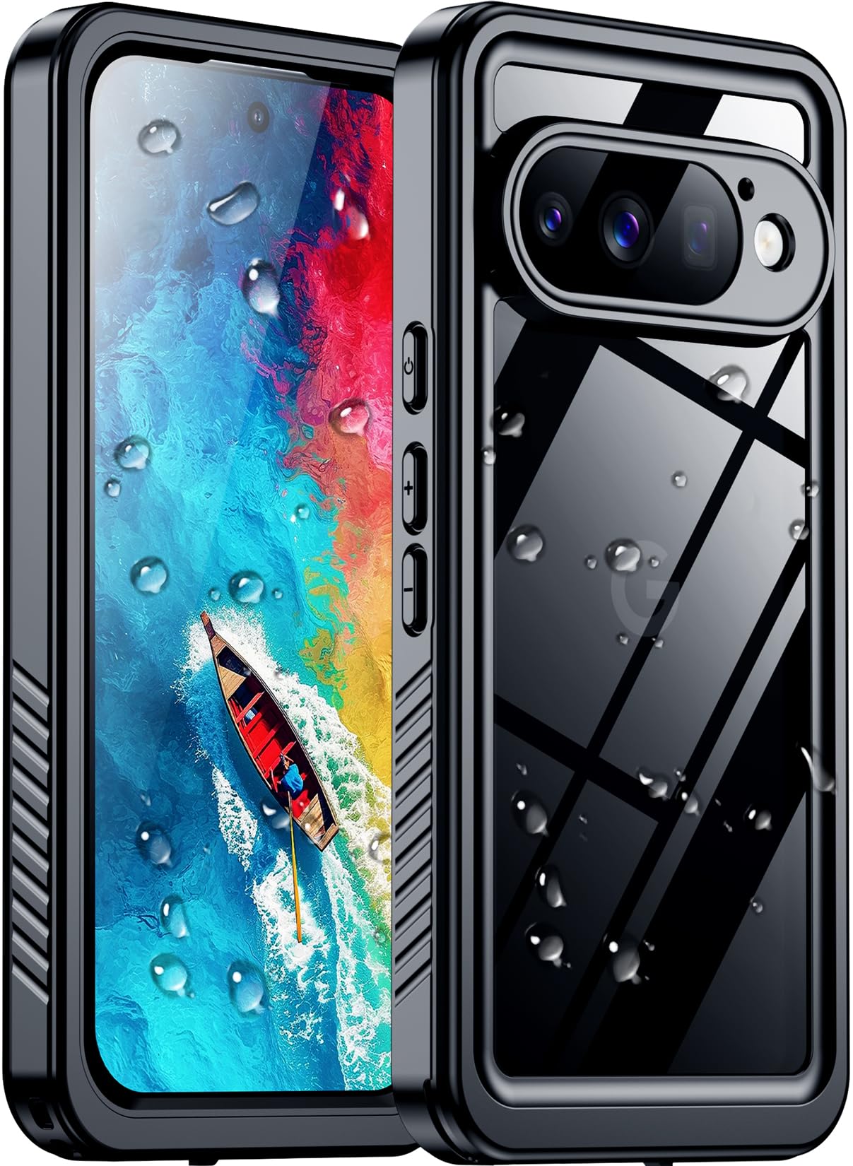 Temdan Designed for Google Pixel 11 Pro XL Case Waterproof, Built-in Screen &amp; Camera Protector IP68 Underwater Full Body Military Dropproof Shockproof Case for Pixel 11 Pro XL 6.8 Inch, Black