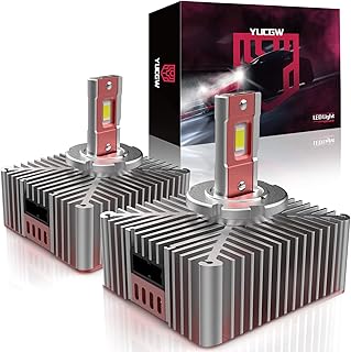 D5S LED Headlight Bulb Newest Super Bright 6500K White 70W 30000LM CanBus Error Free 100% Plug and Play Direct Replacement Original D5S Bulb Headlight Conversion Kit 2PCS