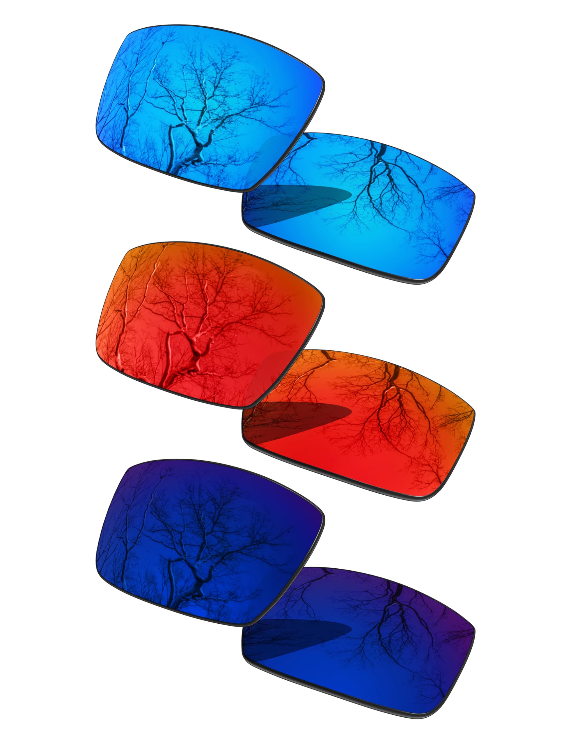 3 Pair Polarized Replacement Lenses for Oakley Gascan OO9014 Pack