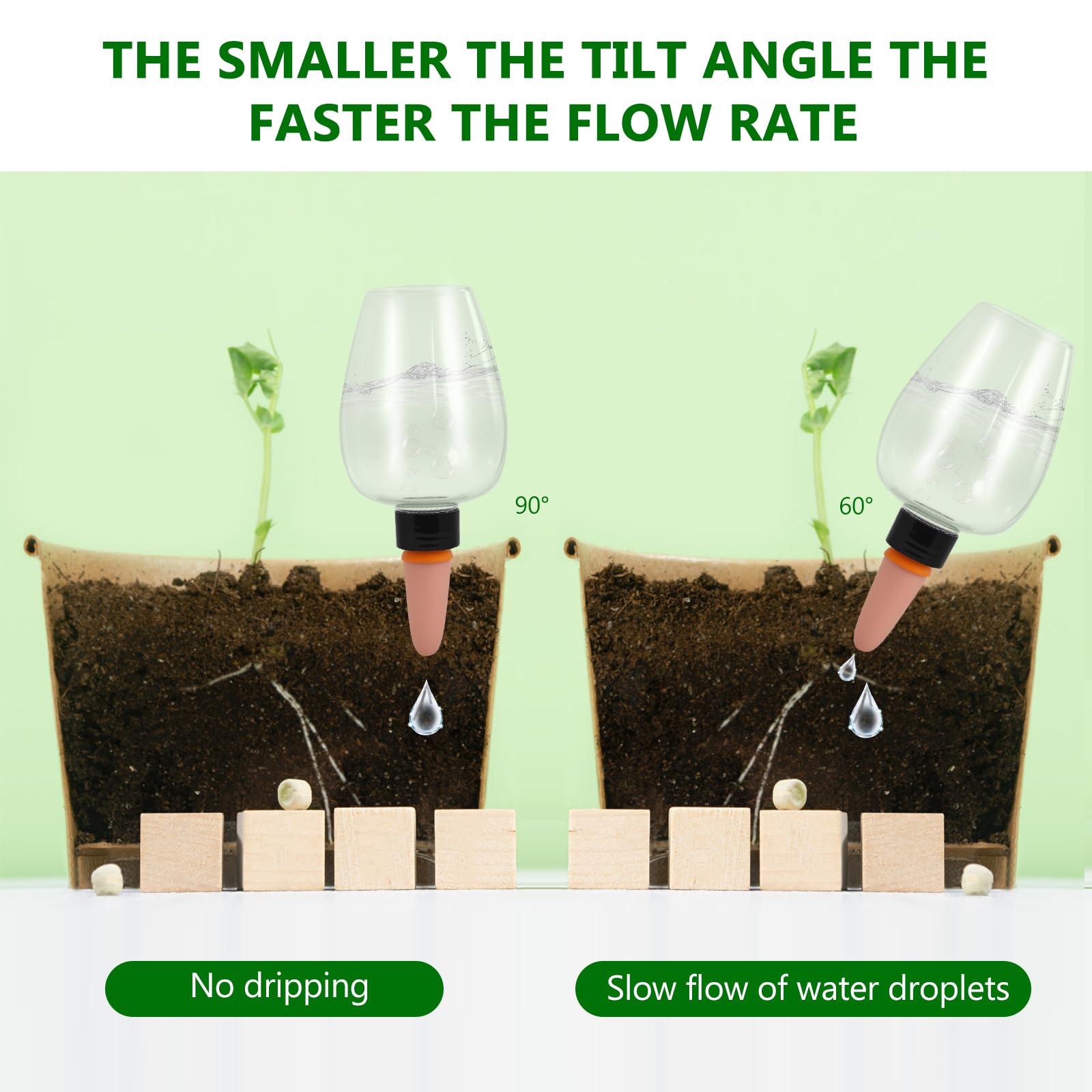 Lot de 4 boules d'arrosage, 500 ml, irrigation automatique des plantes, distributeur d'eau pour l'arrosage automatique des plantes d'intérieur et de jardin