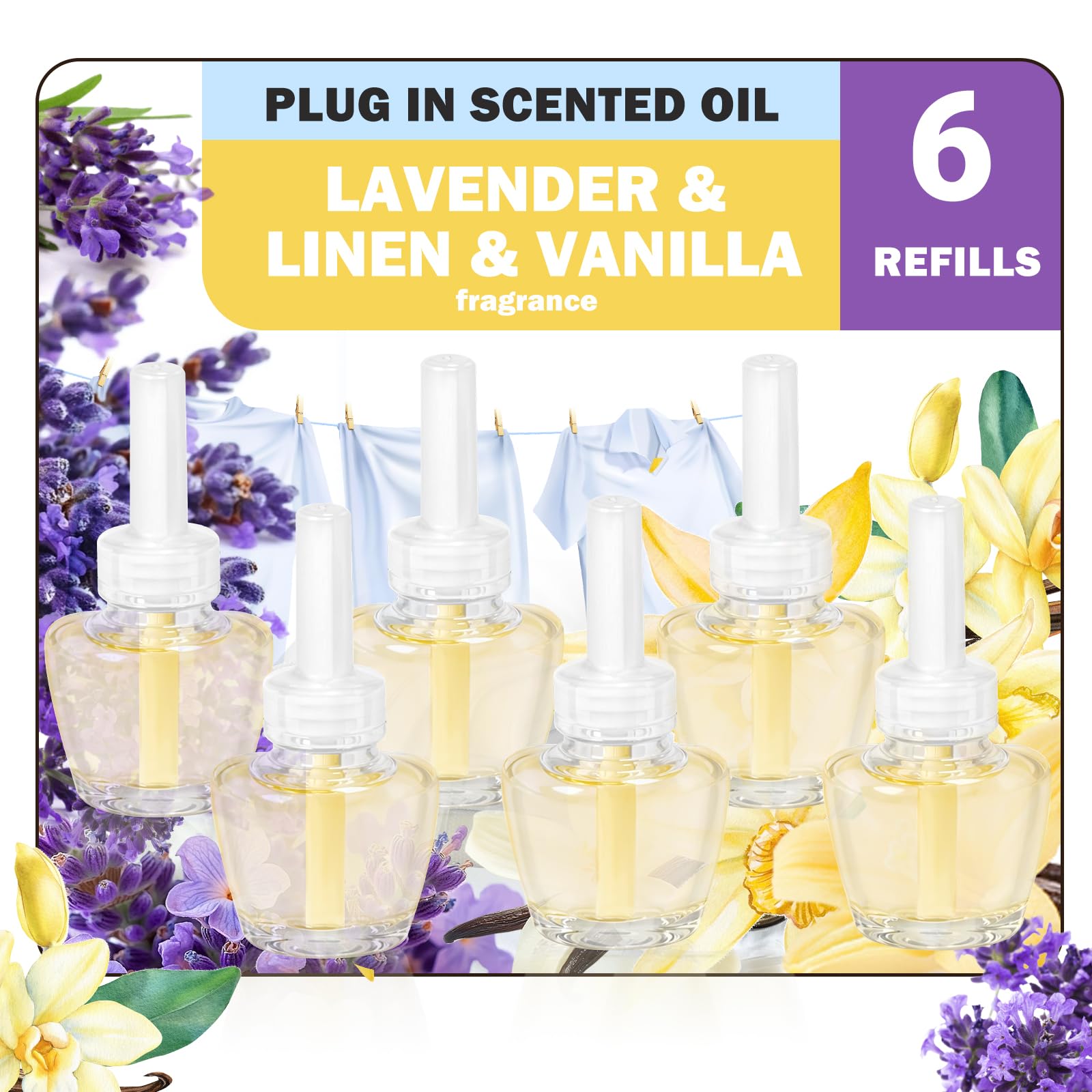SCENTORINI Navulverpakking voor elektrische diffuser 12 x 19 ml, geschikt voor navullingen voor etherische oliën van Air Wick en Glade geur spar, karamel, espresso, framboos kaneel