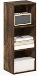 Furinno PASIR Book Shelf, 3-Tier Bookshelf, Bookcase with Open Shelves, 9 x 12 x 32, for Living Room, Bedroom, Home Office, Blackwood