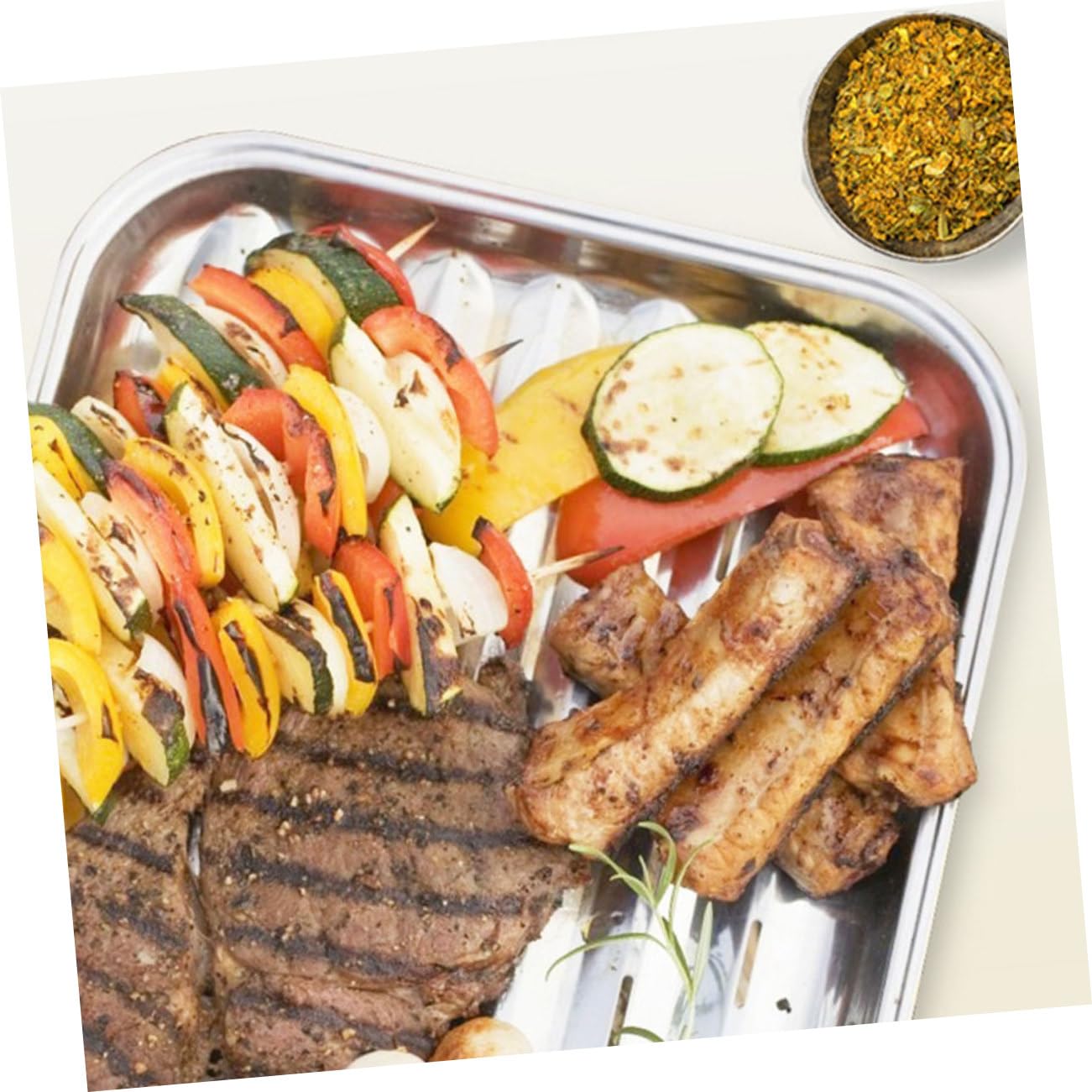 Mipcase 10Pezzi Padelle Usa e Getta Resistente Alle Temperature per Barbecue Carne